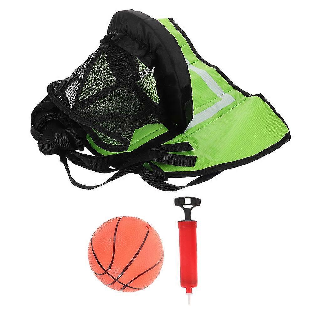 Trampoline Basketball Hoop Kit with Mini Balls and Pump 9Pcs Set