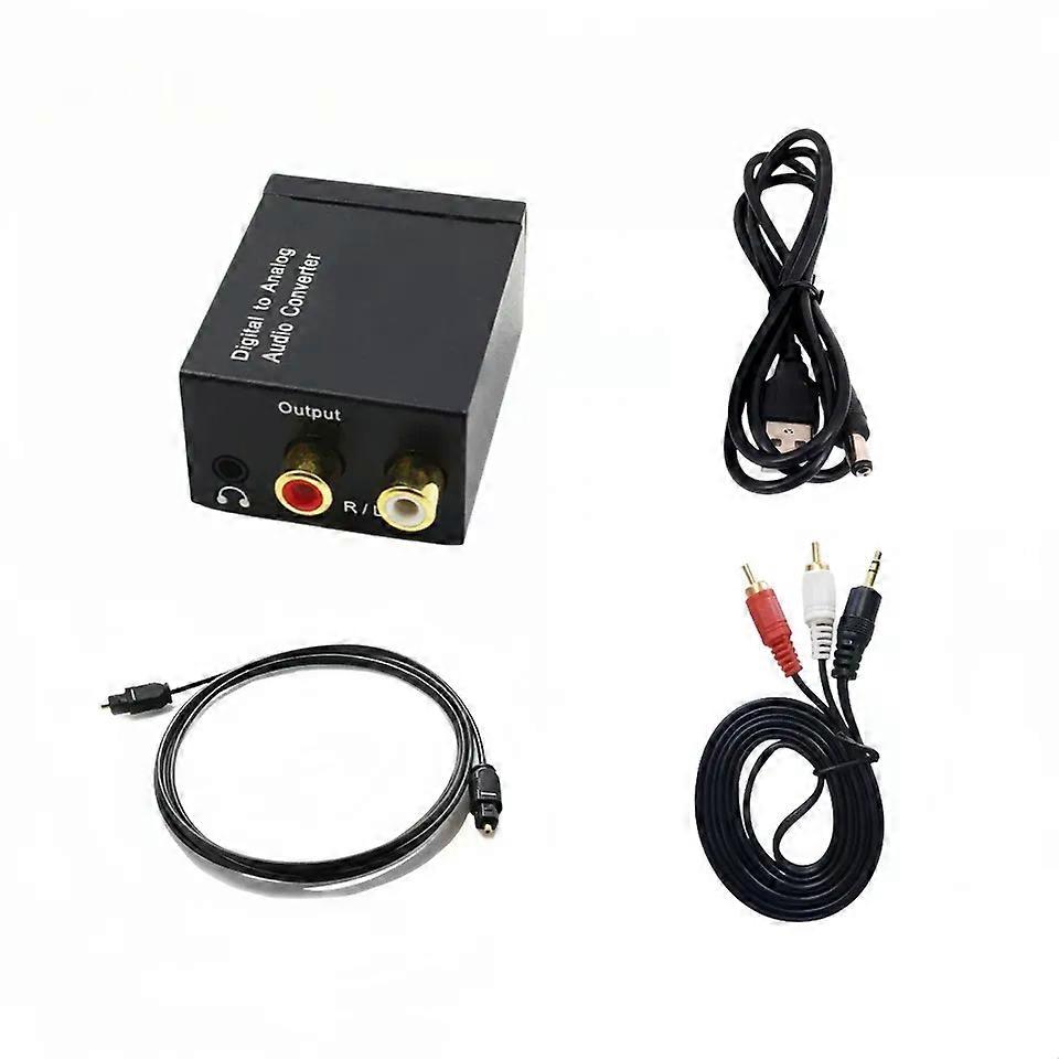 NEW Digital To Analog Audio Converter 3 5mm Suitable For TV Audio Digital Coaxial Fiber Optic Analog Output Converter