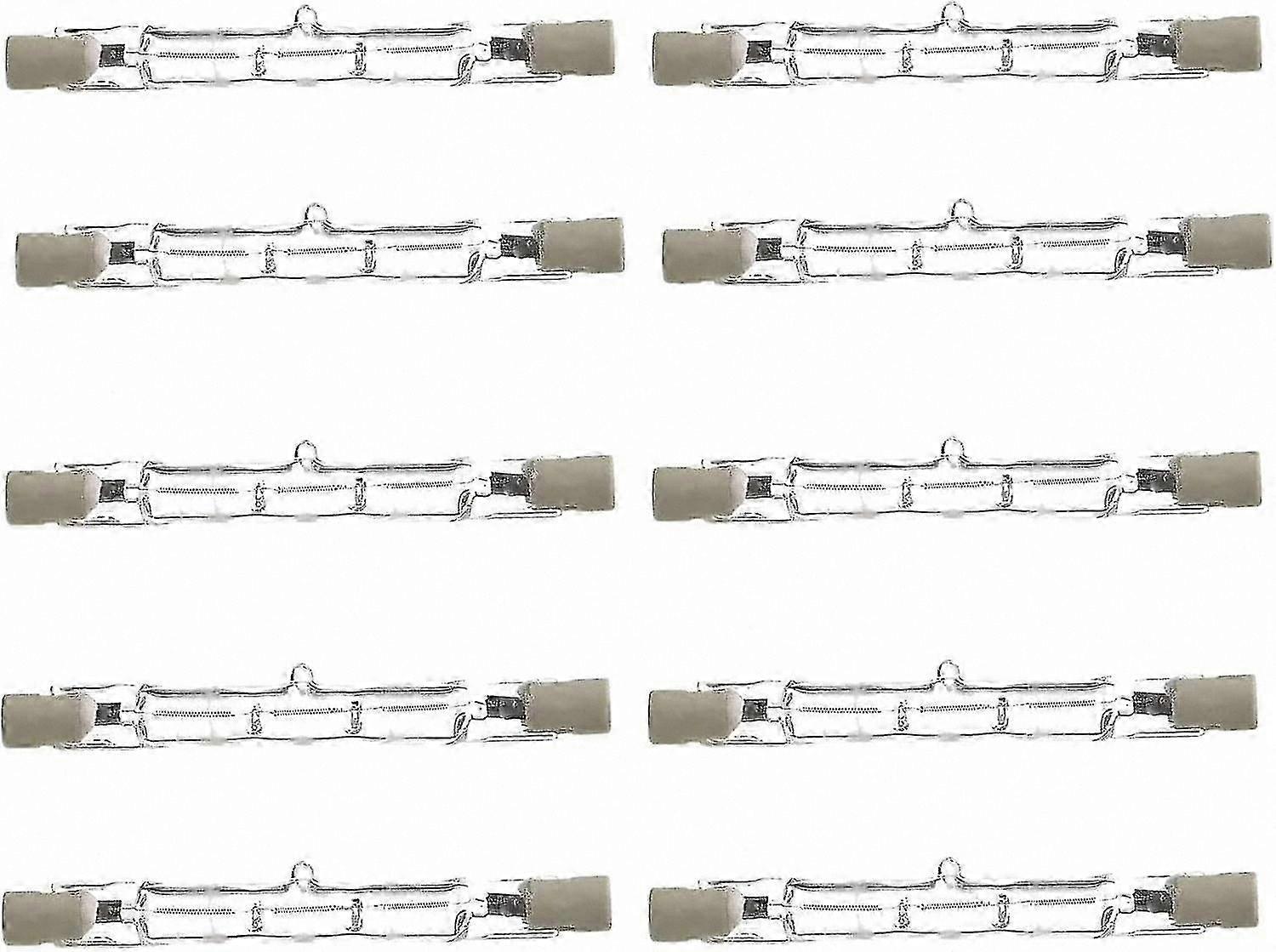 120W R7s Halogen Bulbs, Energy Efficient Floodlight Bulbs, 78mm Linear J-Type, Pack of 10