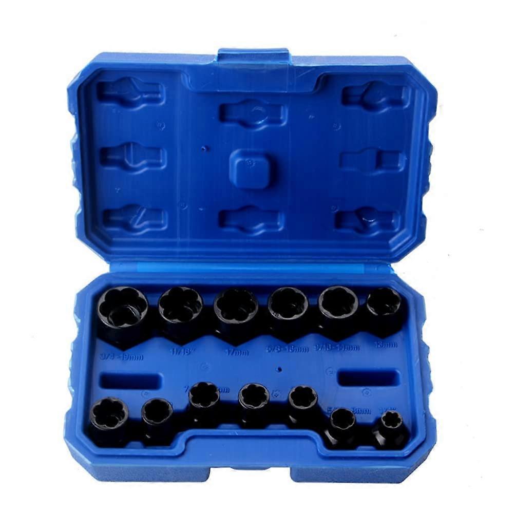 Nut and Bolt Extractor Damaged Screw Remover For Impact Socket Tool Set Universal Bolt Nut Removal Kit Steel