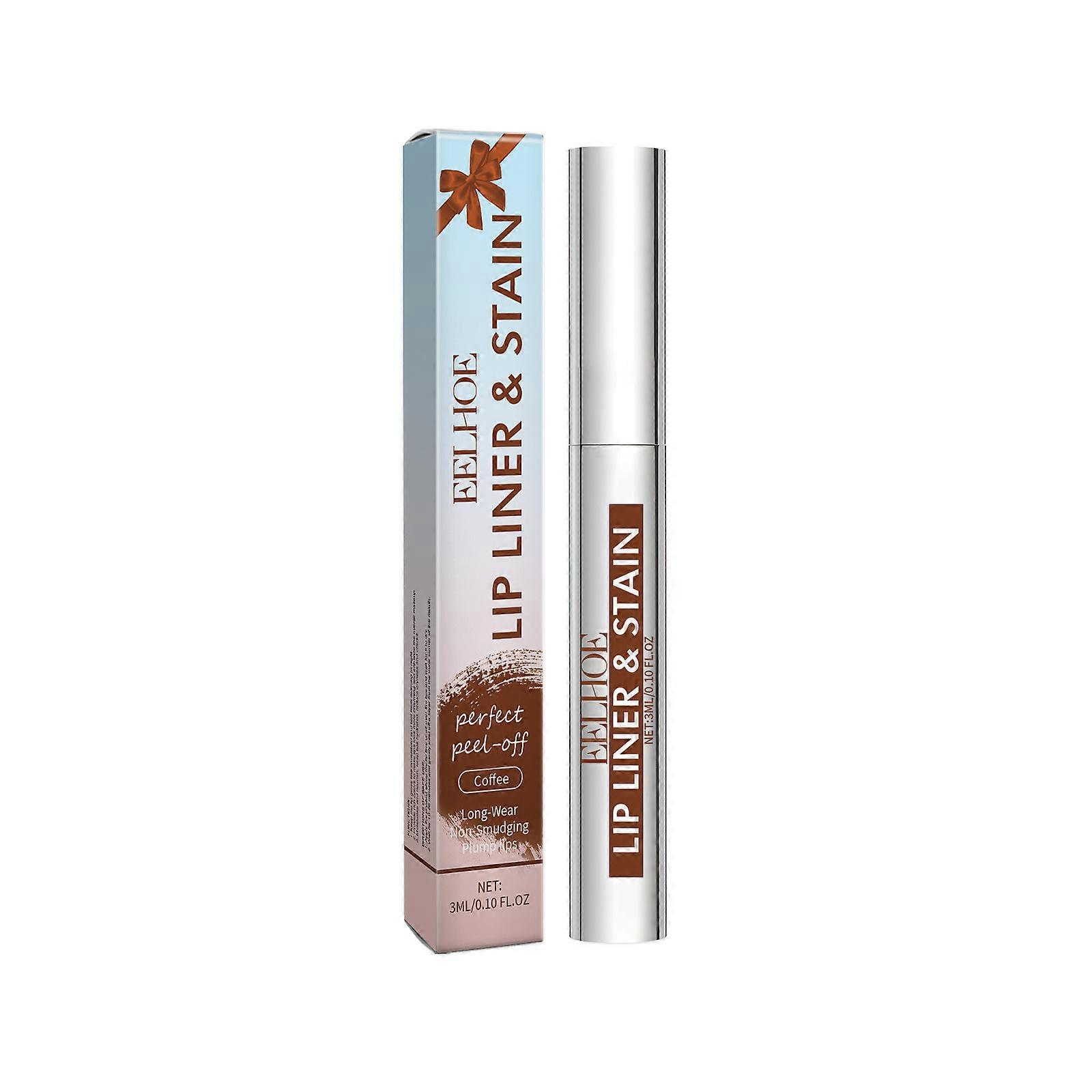 Peel-off lip gloss series natural and easy to color colorful brightening color moisturizing multi-color lip liner nude coffee color 3ml