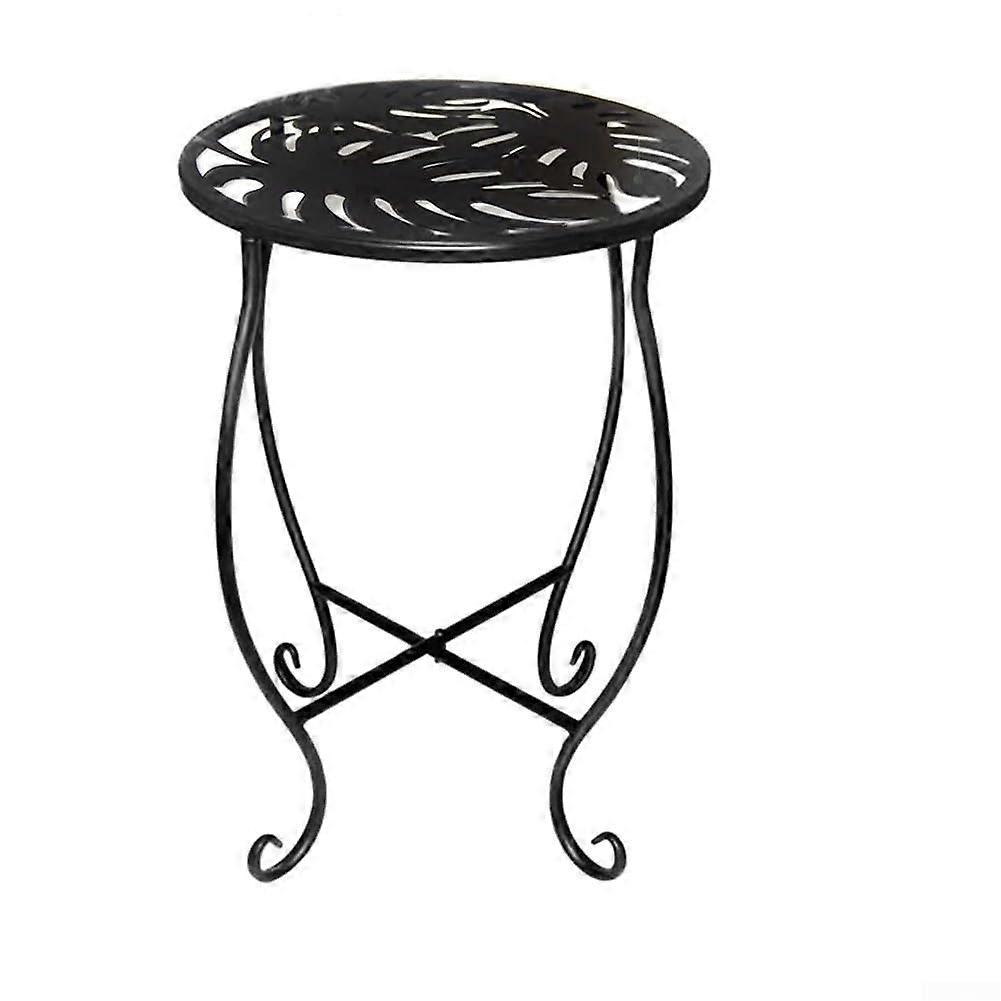 Elegant Outdoor Side Table 8Inch Round Metal Design for Garden Patio and Indoor Use