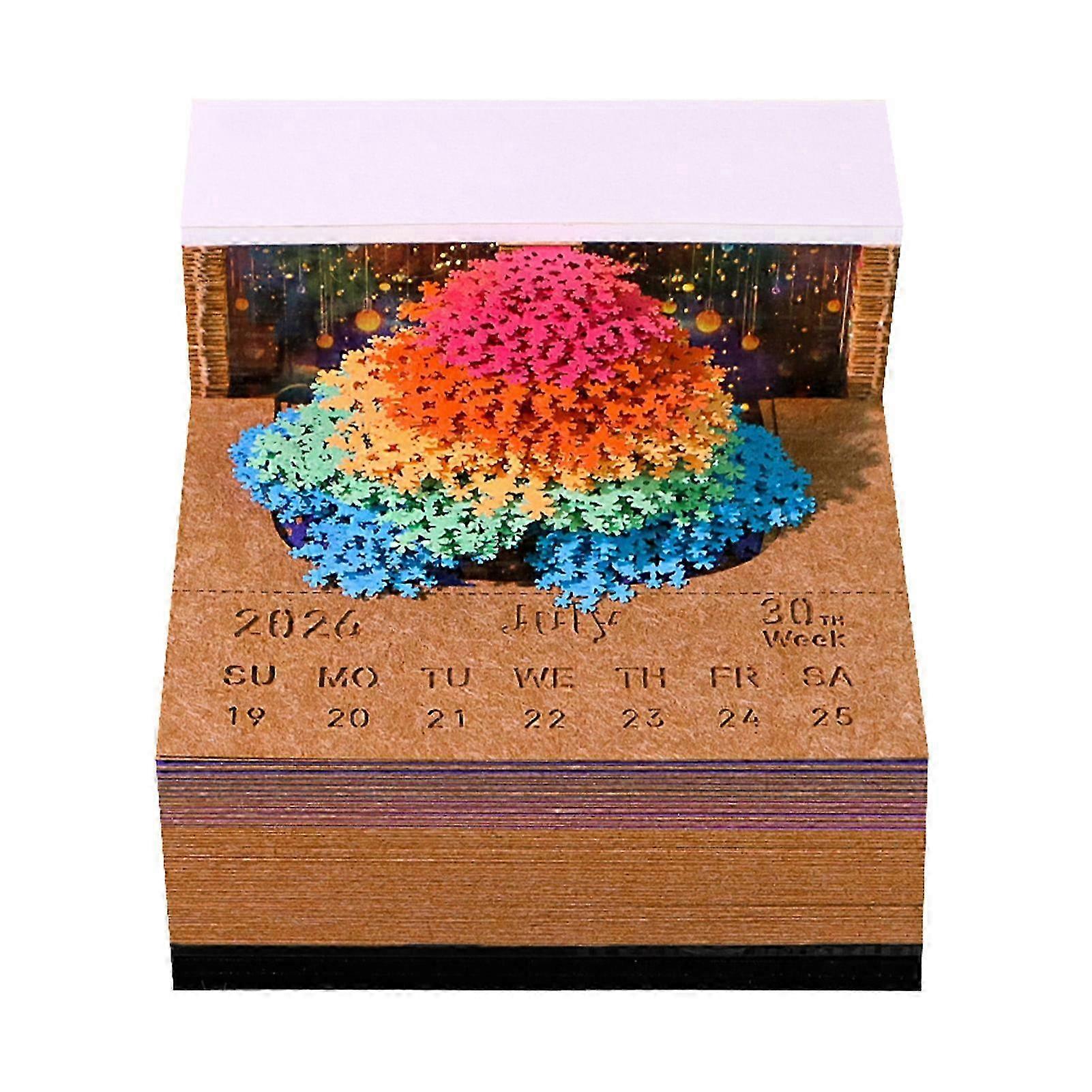 Colorful Tree House Notepad with Light Tear Away Carving Stickys DIY Post for Room Office Decoration