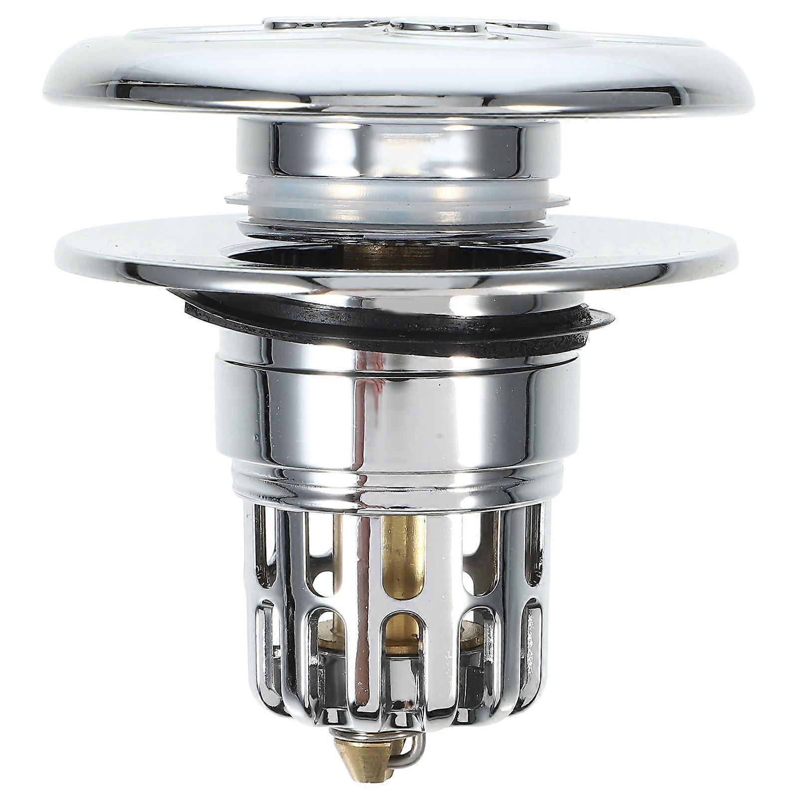 3Pcs Press Type Bathroom Sink Stopper for Hair Catcher Durable Plug