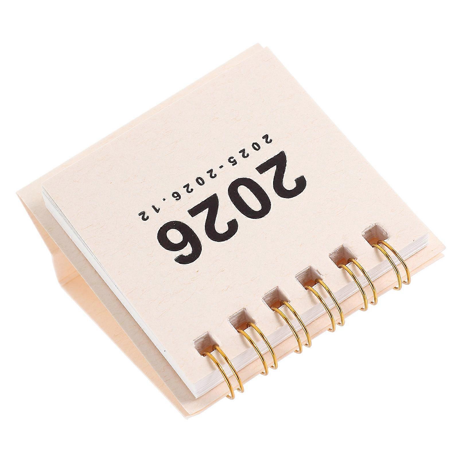 Portable Scheduling Tool Desk Calendar 2026 For Anyone Needing Time Management 7.00X6.50X3.00CM 1Set