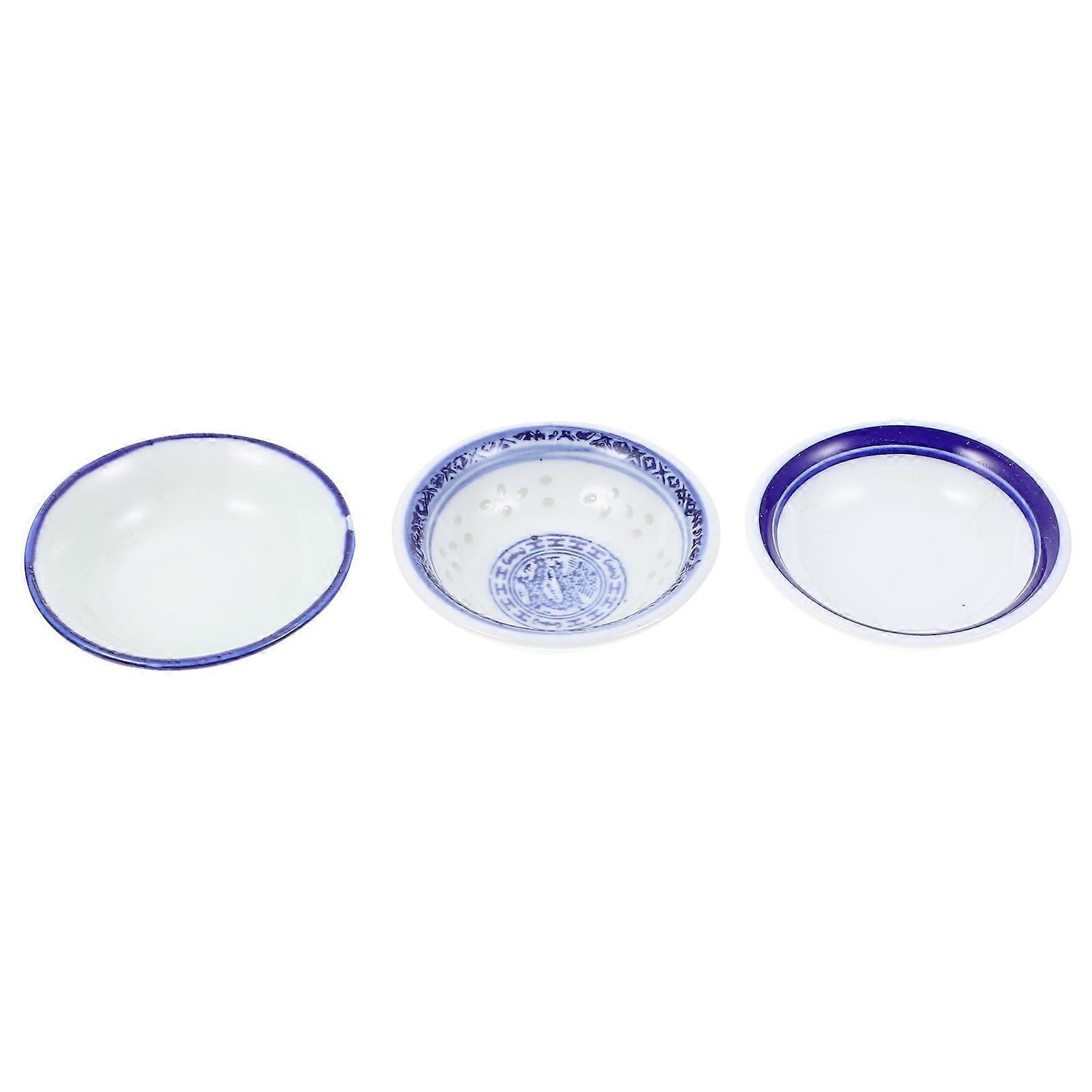 Ceramic Tableware for Kitchen Use 3Pcs Creative Sauce Dipping Dishes
