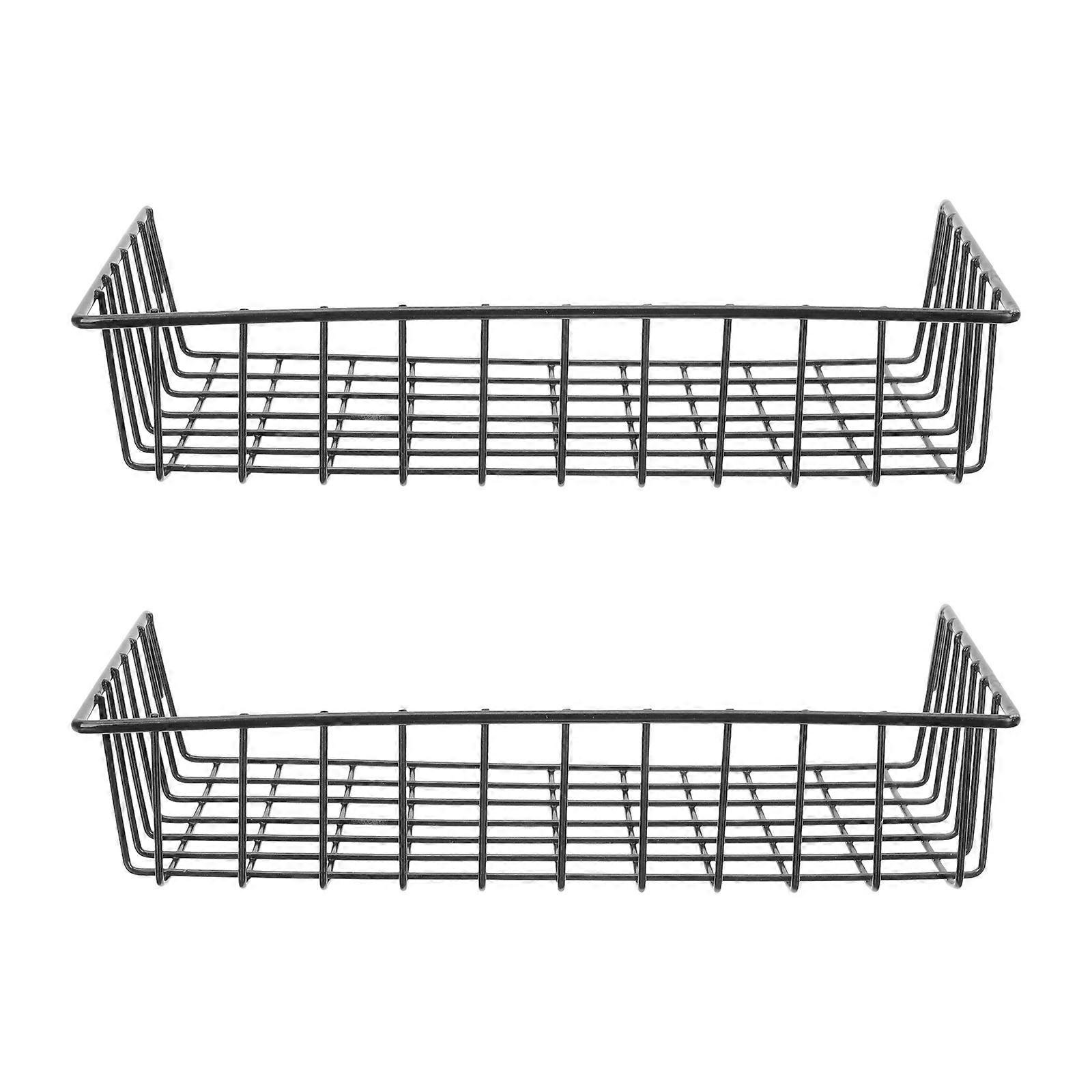 Hanging Storage Basket Iron Waterproof Rustproof 2Set
