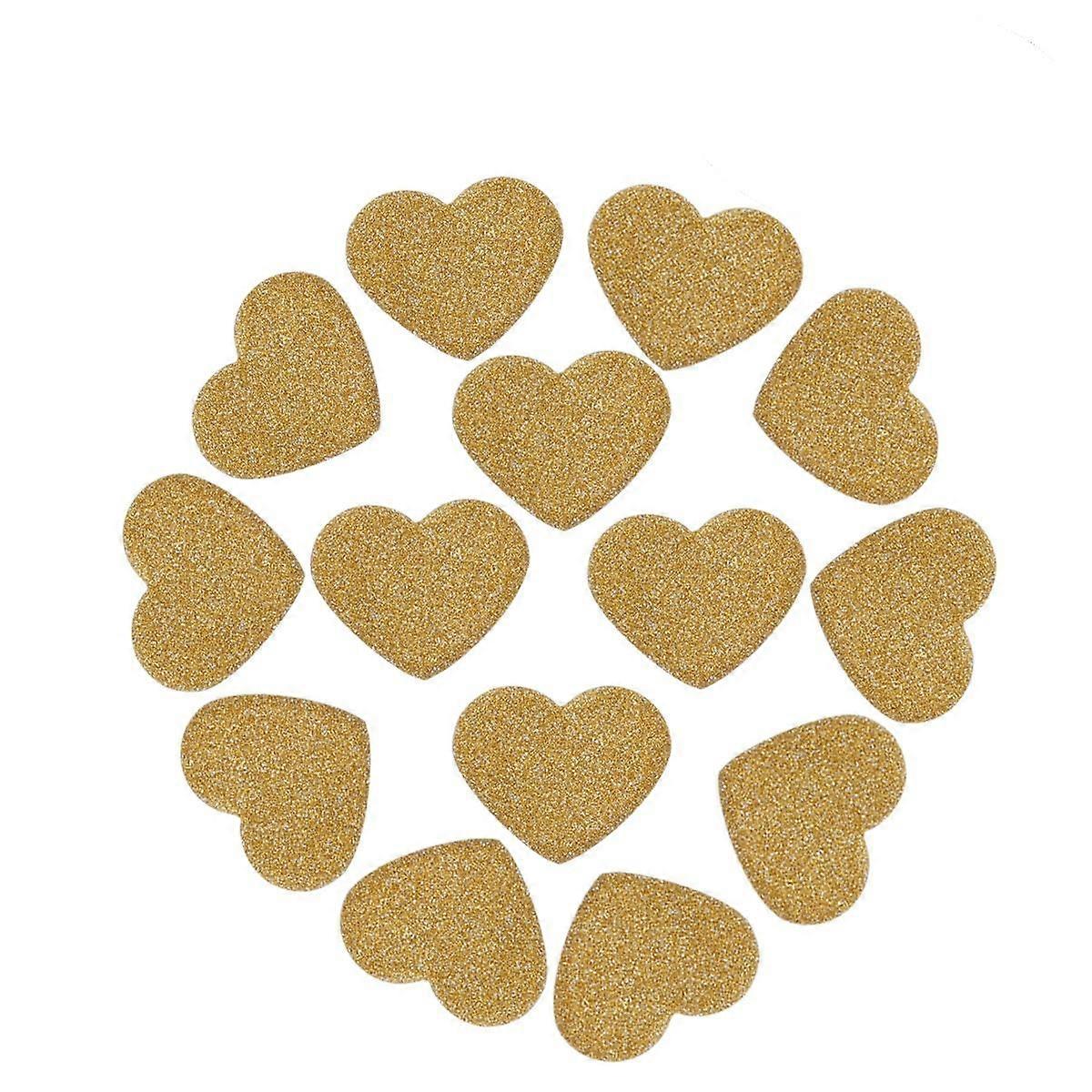 Golden Heart Confetti for Wedding Table Decorations 400Pcs