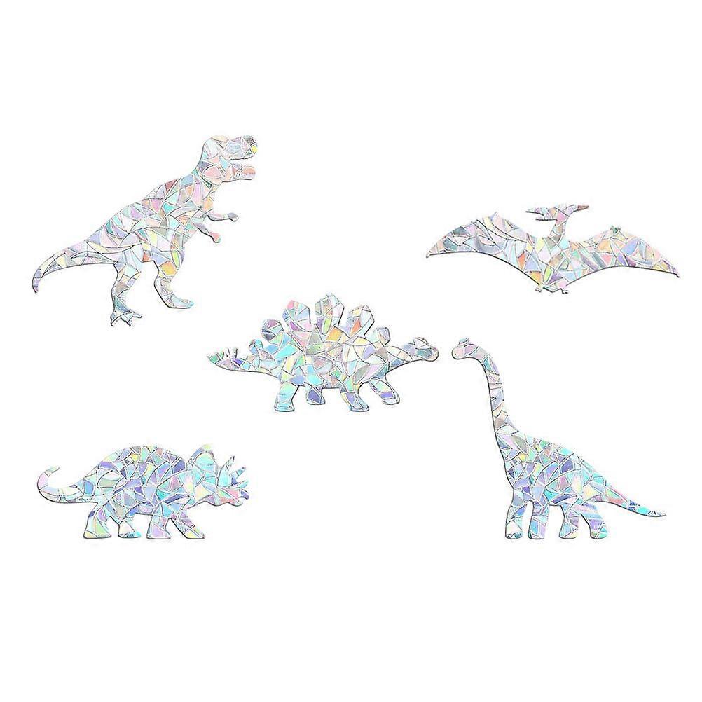 Dinosaurs Shaped Decal Window Adornment for Indoor Use 25Pcs Silver