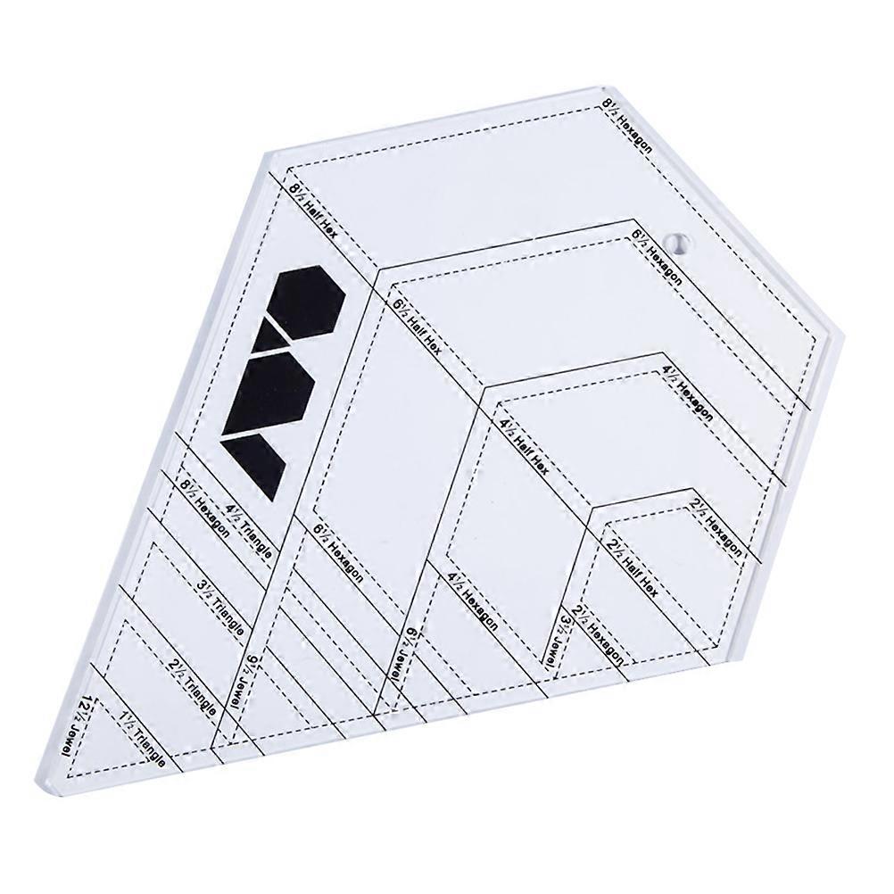 Sewing Ruler Acrylic Diamond Shape Quilting for Accurate Garment Making 2Pcs