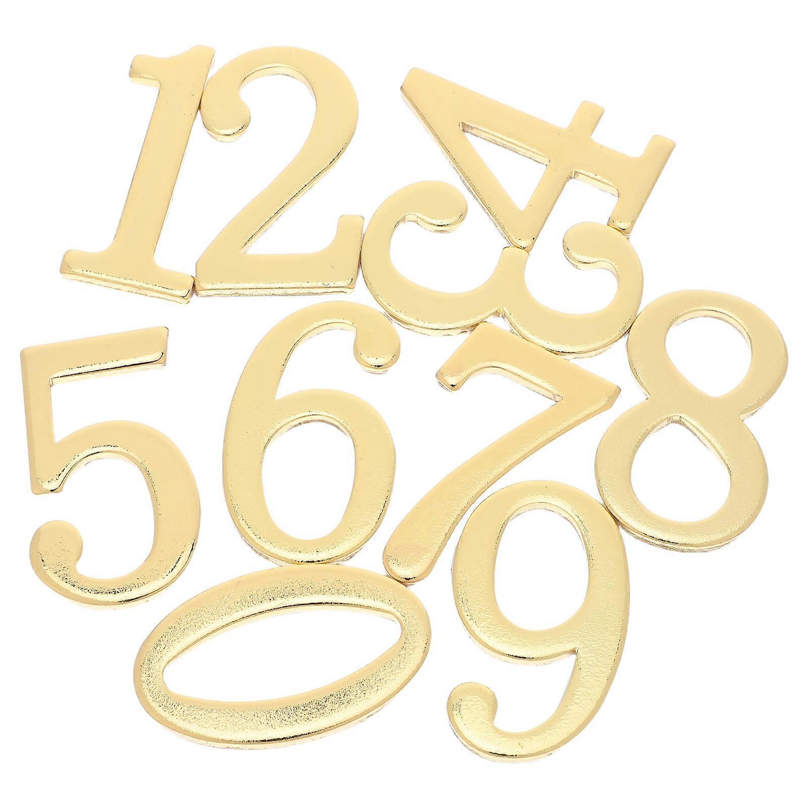 Sleek Design 60 Pcs Mailbox Numbers Stickers For Apartments Outdoor Use With Clear Visibility Durable Material Gold Finish