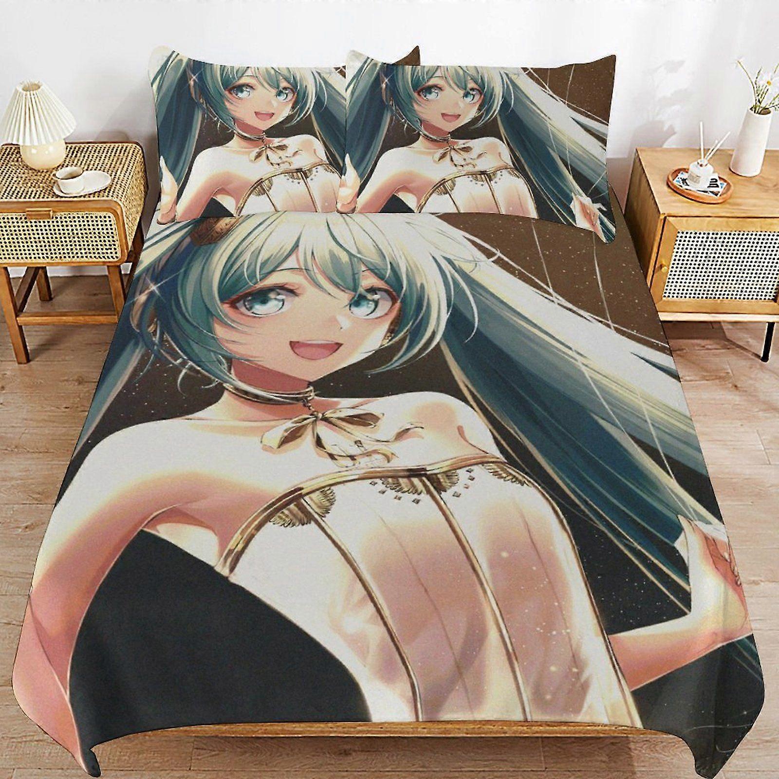 a652 Hatsune Miku Daily Use Comfort Enhanced Weave Gentle Texture Bedding Essentials Duvet Cover Sets Solution b652