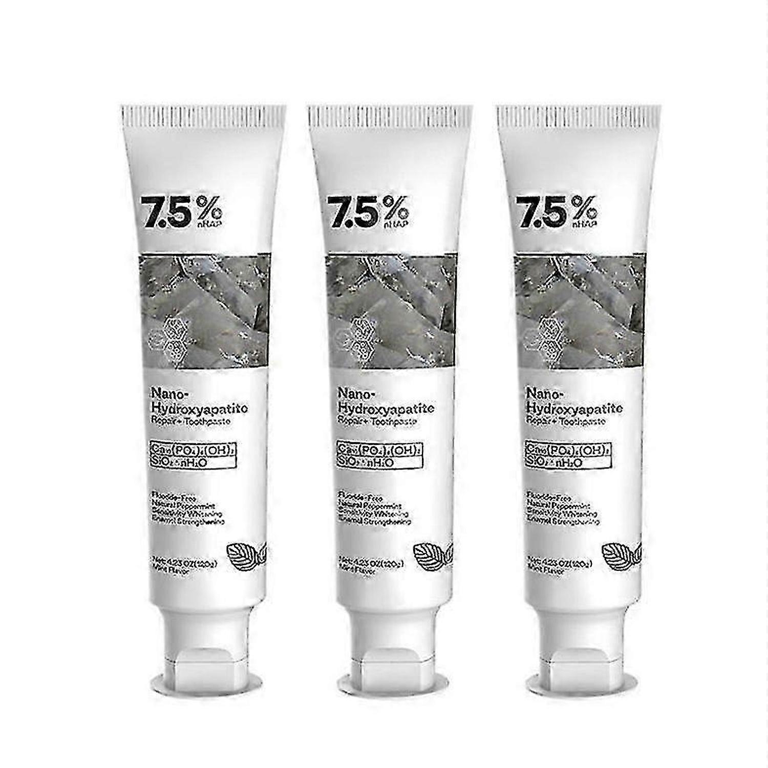 3PCS 7.5% Nano-Hydroxyapatite Toothpaste Remove Deep Clean For Sensitive Teeth 120g