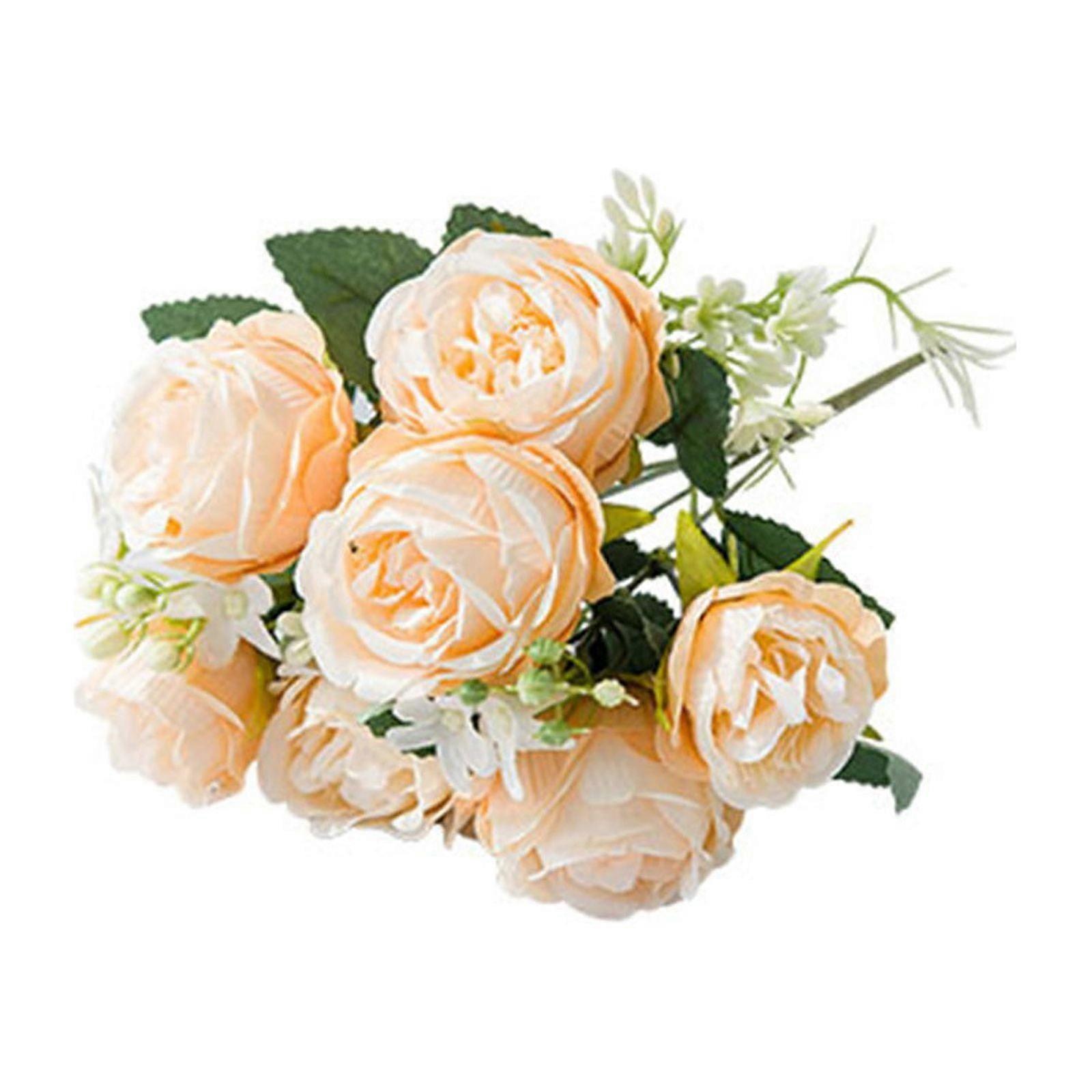 Artificial Flower 5 Autumn Colored Peonies, Simulation Bouquets, Silk Flowers for Window Decoration, Compatible with WRXMIJNHGSA