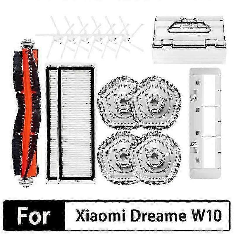 Utmerket For Dreame Bot W10 / W10 Pro Tilbehør Robot Støvsuger Hepa Filter Hoved Side Brush Mop Cloth Pad Replacement Parts