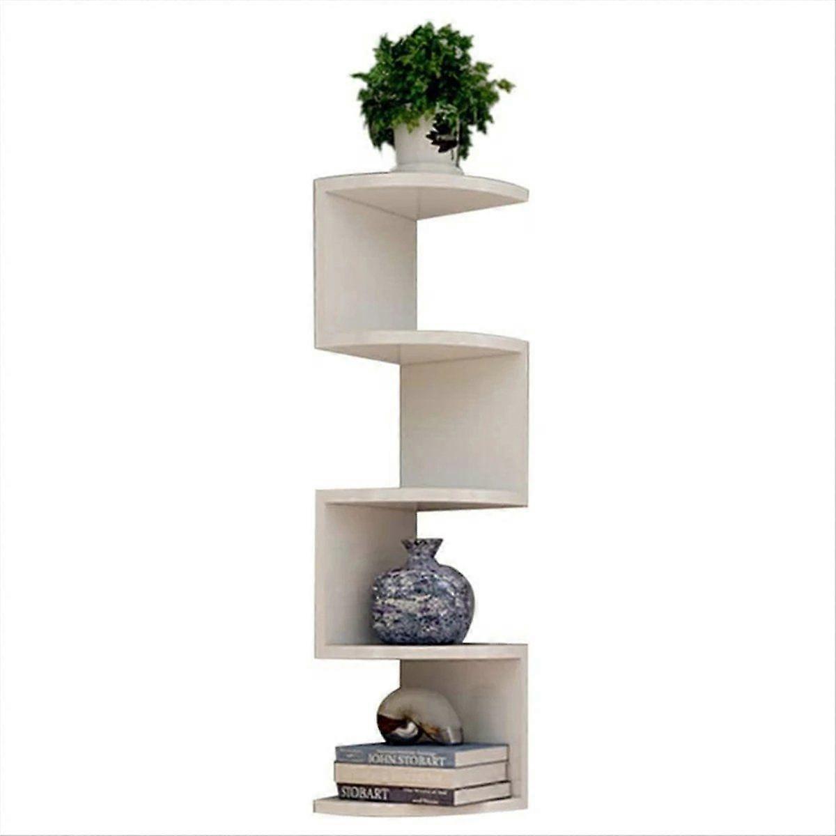 Wall Mounted Corner Storage Rack Classic Wall Rack 5 Layers,B