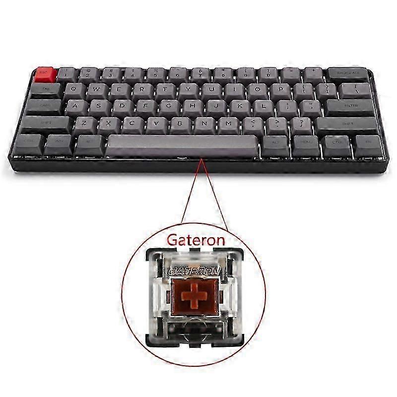 SK61 USB Wired Mechanical Gaming Keyboard 60% Compact 61 Keys RGB LED Backlit