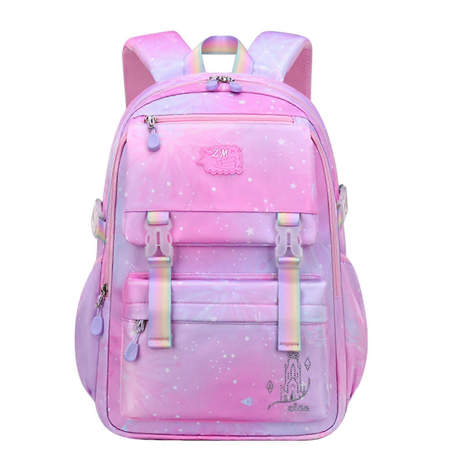 2025 Elementary School Kids Backpack Gradient 1-6 Grades Schoolbag With Chest Strap
