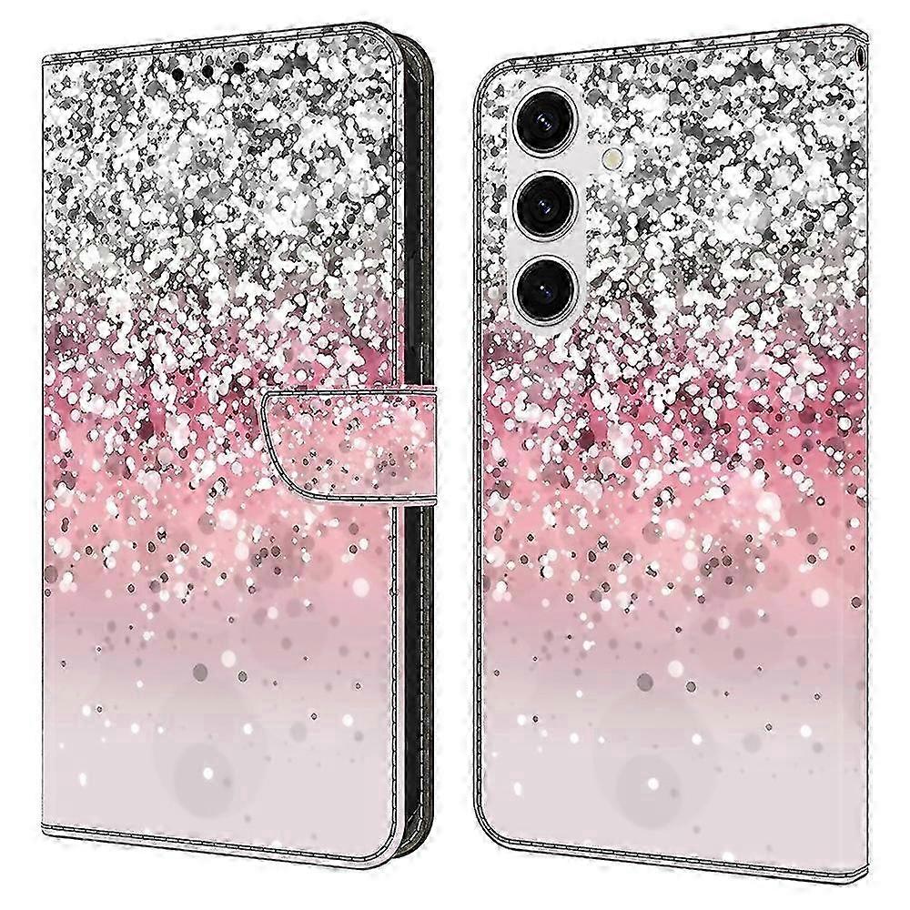 For Samsung Galaxy S24 FE Case Magnetic Clasp 3D Pattern Leather Wallet Phone Cover-Gradient 25-26