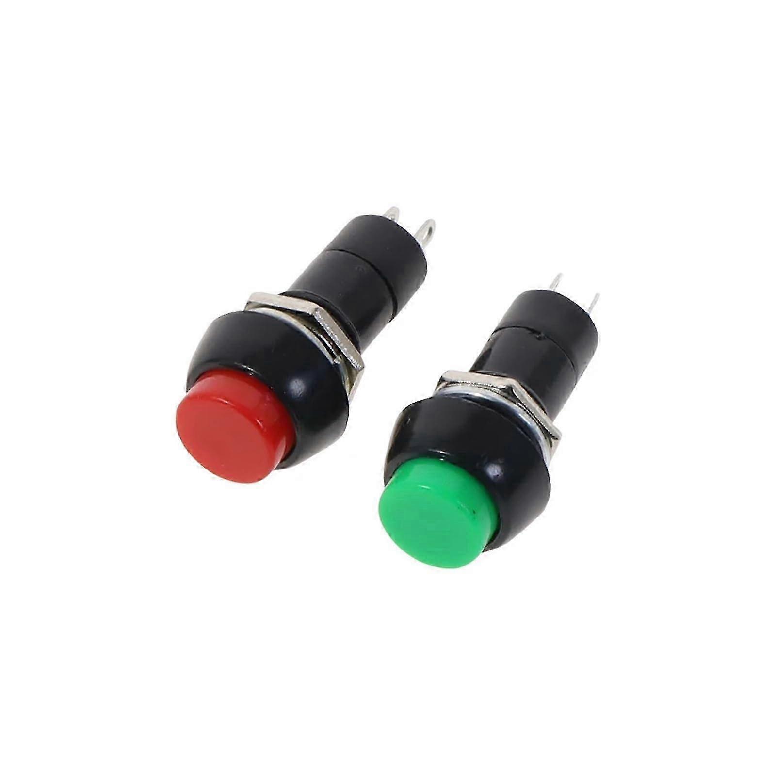 25-26 PBS-11A 2PIN 12mm Push Button Latching Switch 3A 150V Self-Locking Switch for Electronics Projects 100pcs