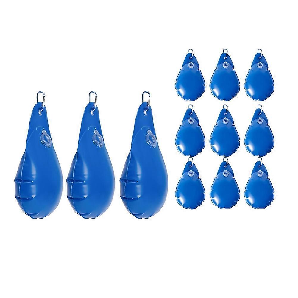 12 Pack Pool Cover Weights with Hooks, Tarp Weights Leakproof Thick PVC Pool Water Bags, for Above Ground Swimming Pool