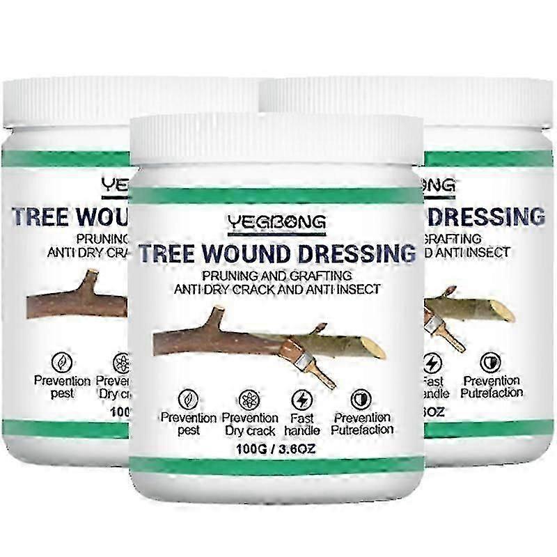 3X Tree Pruning Sealer | Tree Wound Pruning Sealer Grafting Compound For Plant | 100g Tree Grafting Wax w/Brush | Tree Branch Pruning Wound Sealant