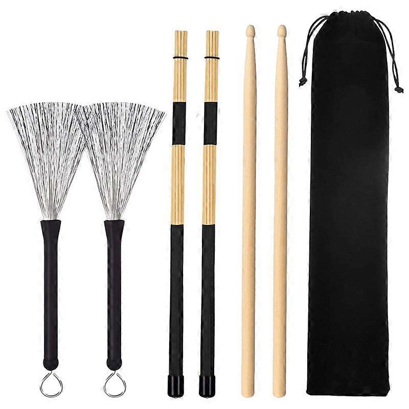 Jazz Drumsticks Set Drumsticks Retractable Drum Wire Brushes Sticks