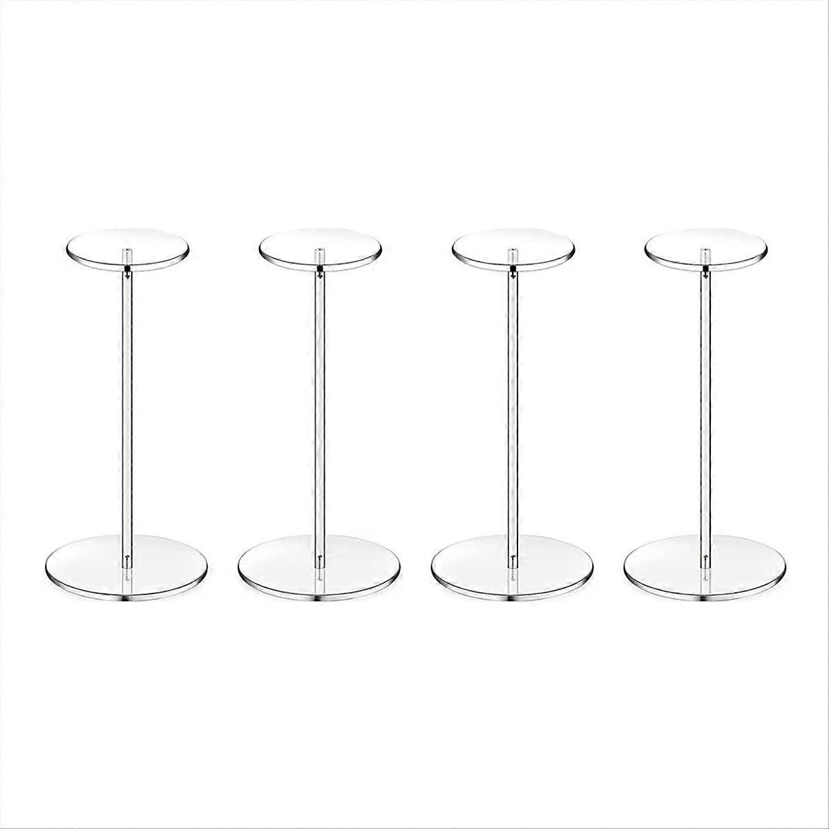 4 Sets Acrylic Hat Stand Clear Pedestal Display Stand Hat Racks