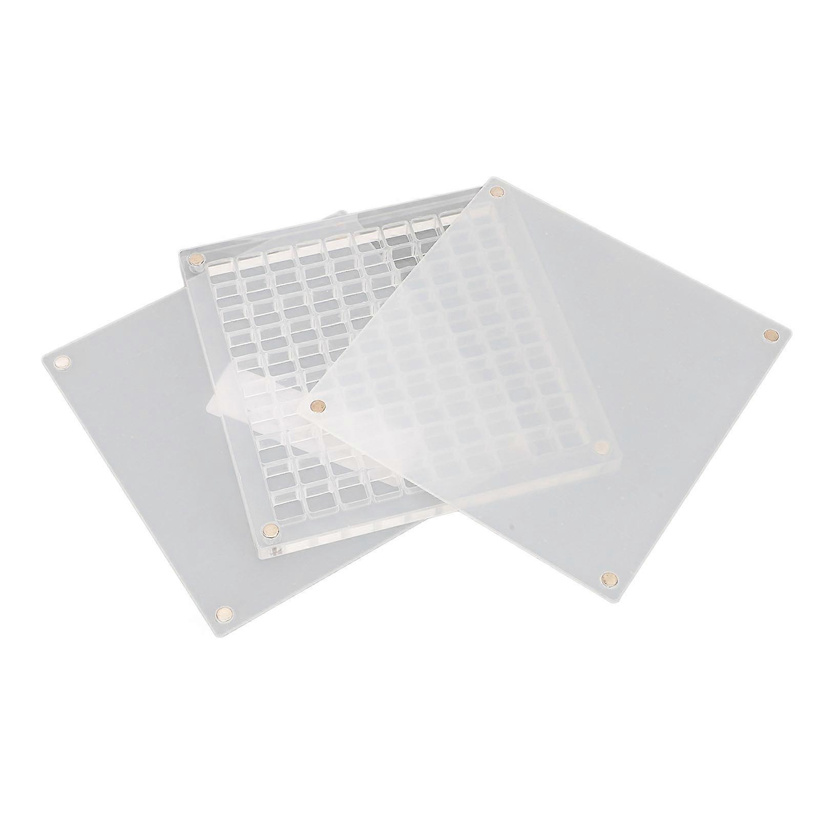 Magnetic Seashell Display Box Clear Acrylic Seashell Collection Storage Case for Rocks Trinkets Beads Jewelry 100 Grids 