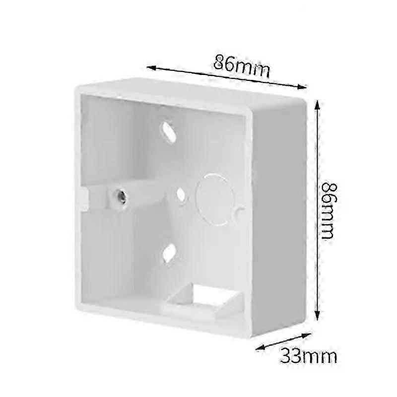 86 Type Mounting Box Prastic External Mounting Box Standard 86mm*86mm Wall Surface Switch Socket Box Depth 35mm