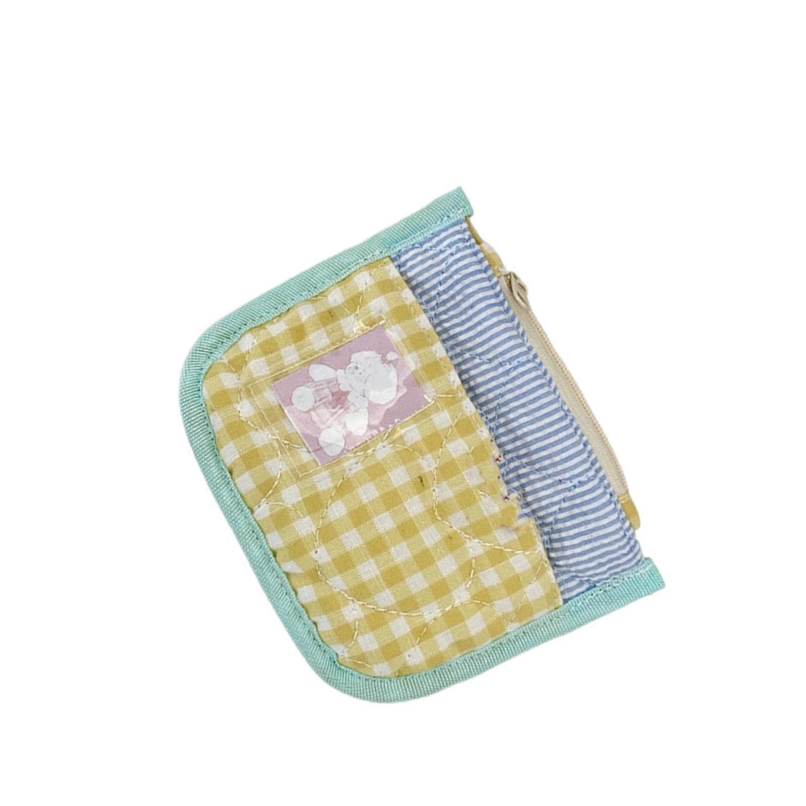 Charming Fabric Wallet For Teens Women Practical Zippered Pouch Card Organizer Practical Everyday Carry Item Multicolor