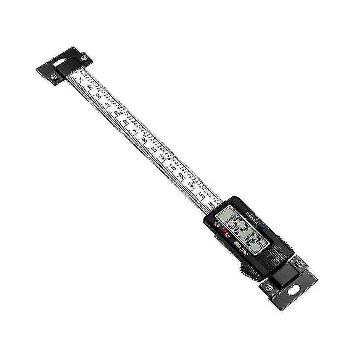 Digital Ruler with Stainless Steel Construction Horizontal and Vertical DisplaScreen and Level Caliper Range 0-15cm