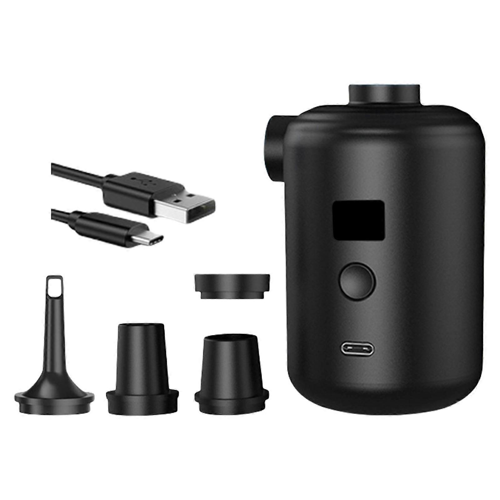 Multiple Nozzle Air Pumps 4 Adjustable Tip Rechargeable Battery Compacts For Pool Float Air Mattress Camping Essential Multicolor