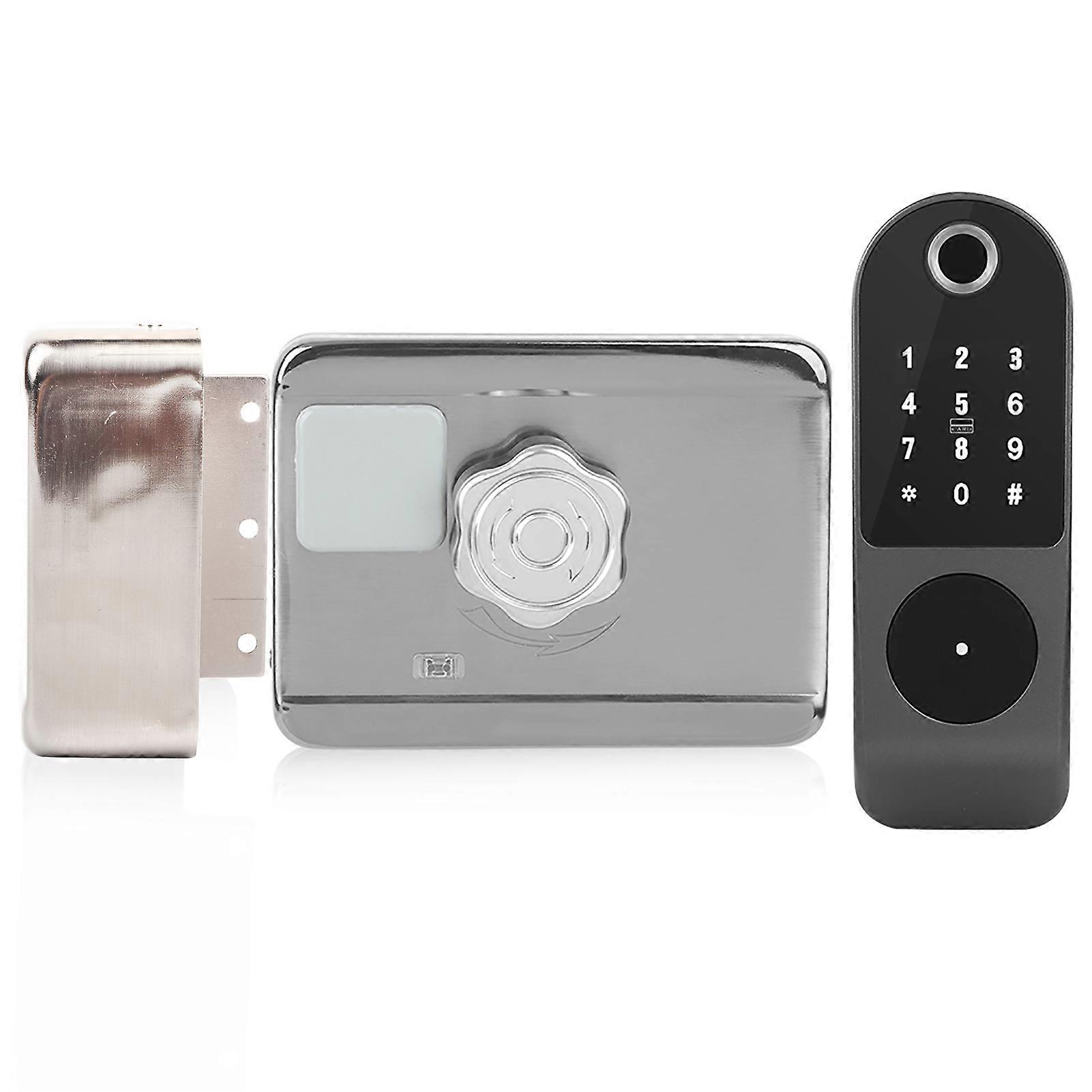 WIFI Door Lock Fingerprint Password IC Card Key Wiring Free Digital Gate Access Control for TUYA