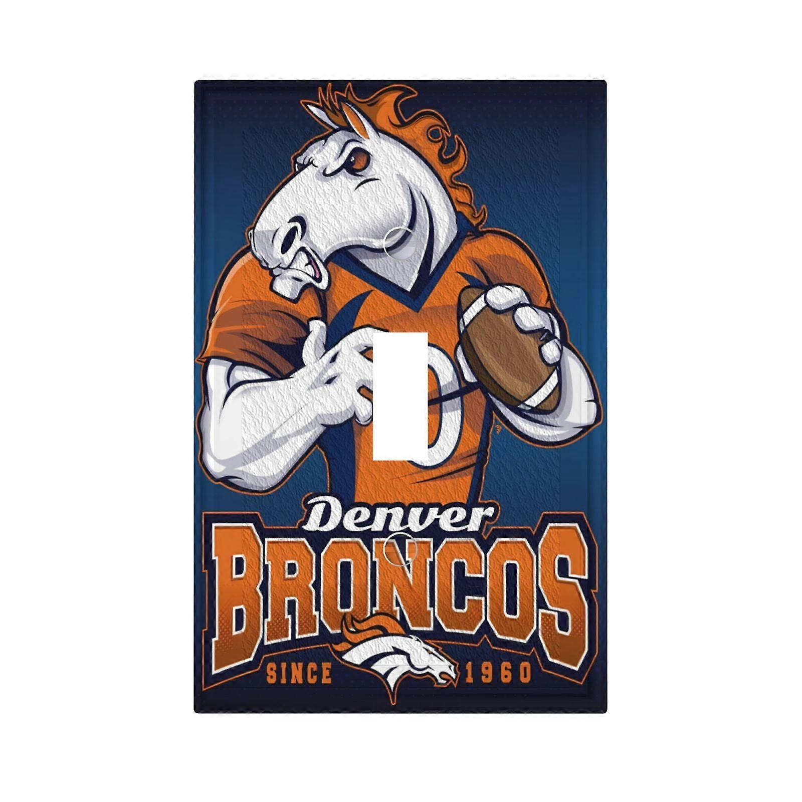 Broncos Switching Lights Single Leather Roman Frame Switch Panel Wall Panel Single Double/Pull Light Switch