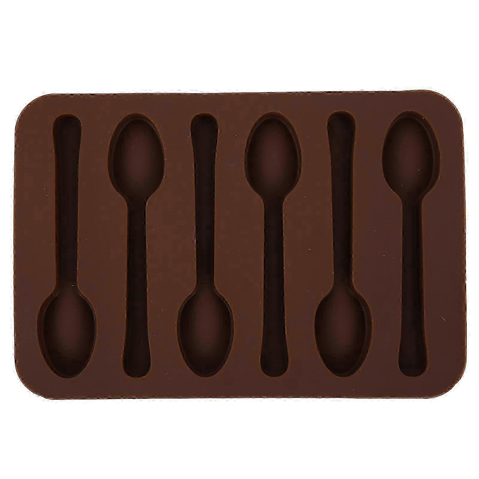 Spoon-shaped chocolate mold for cake baking and kitchen use