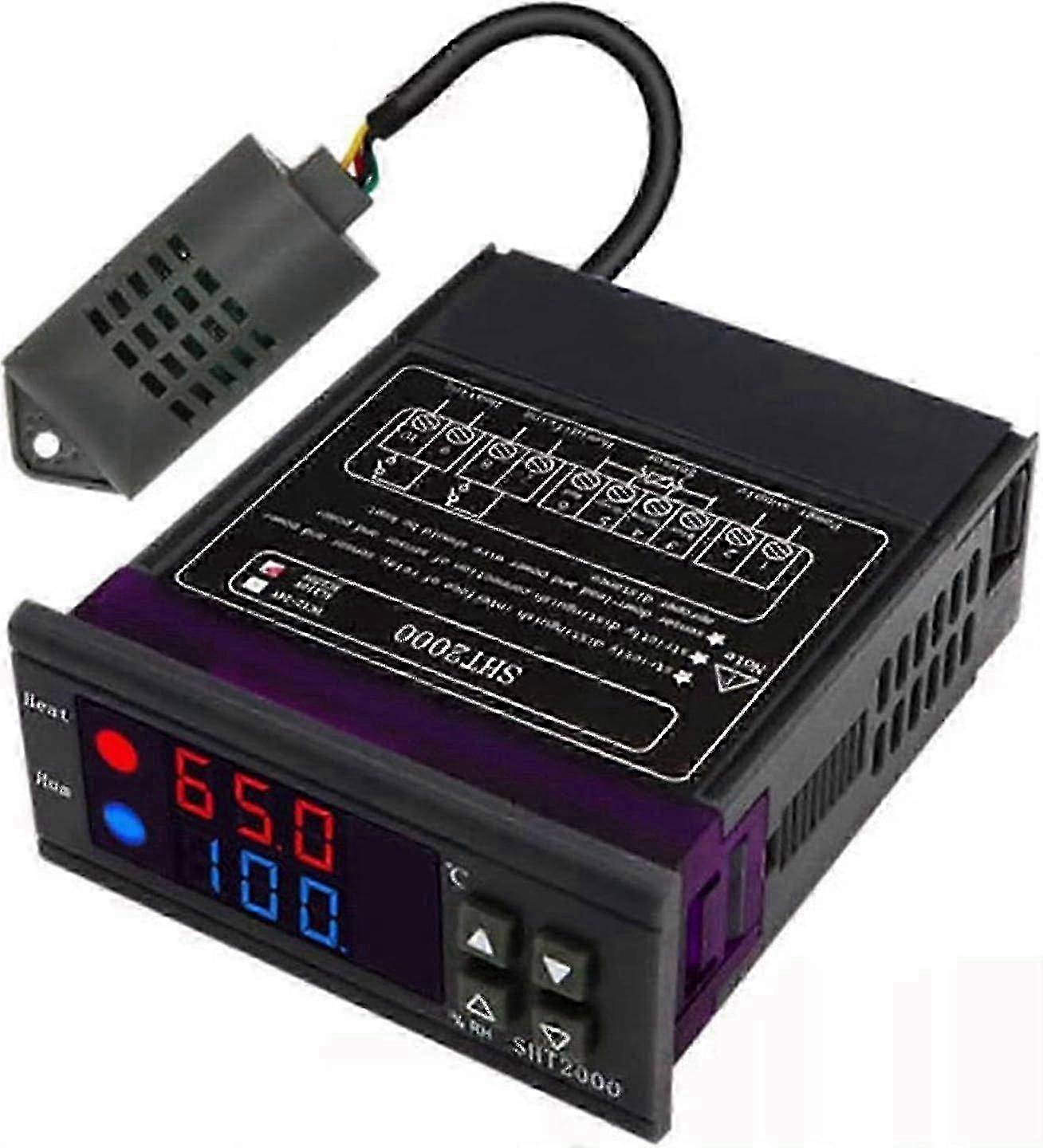 Temperature Controller 16 A, Used For Sht2000 Multi-purpose Digital Thermostat, With Temperature Sensor Probe, Celsius Display, Used For Heating/cooli