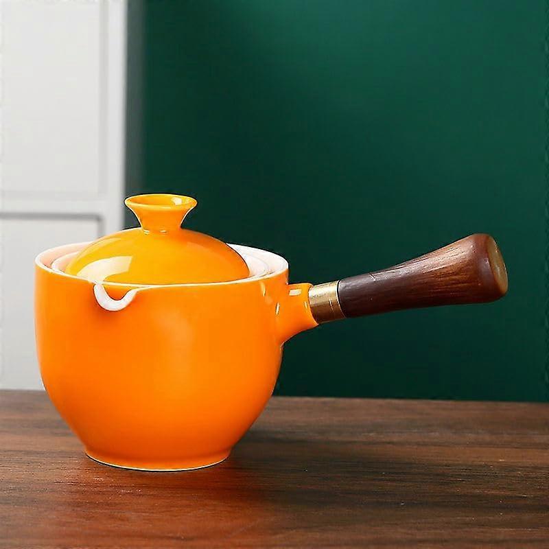 Ceramic Tea Kettle Cup Travel Tea Set One Pot Four Cups Model A9 Color A24 Portable