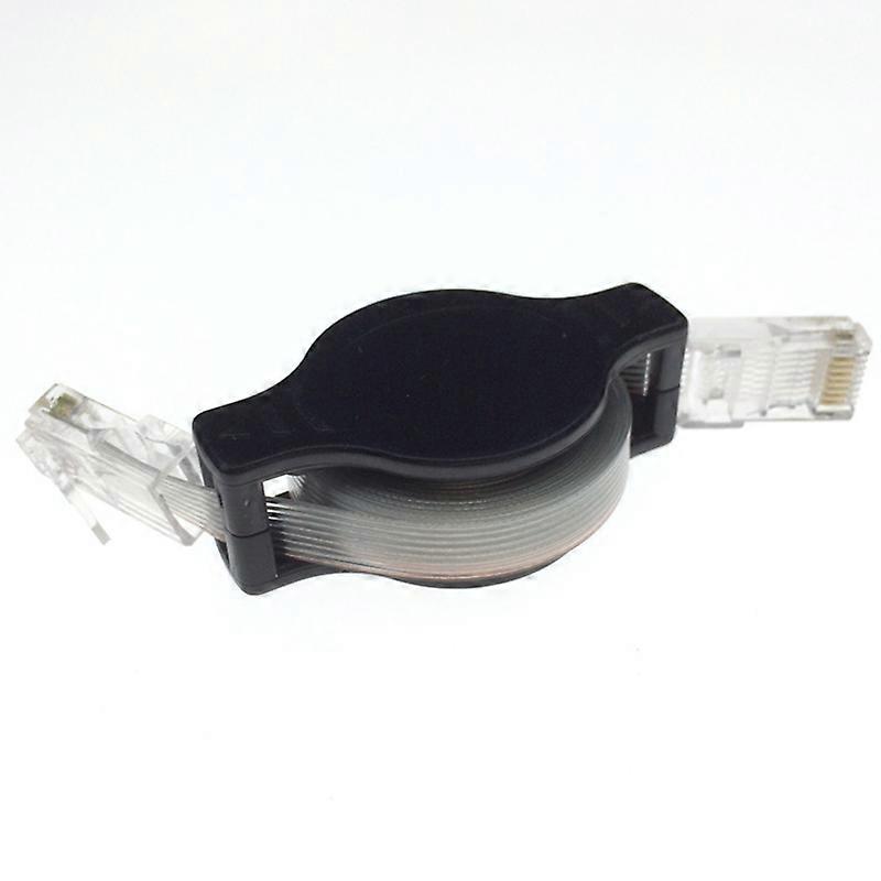 2PCS Portable RJ45 Cat 5 5E Retractable Ethernet LAN Network Patch Cable 10/100 Mbps 1.5M/5FT