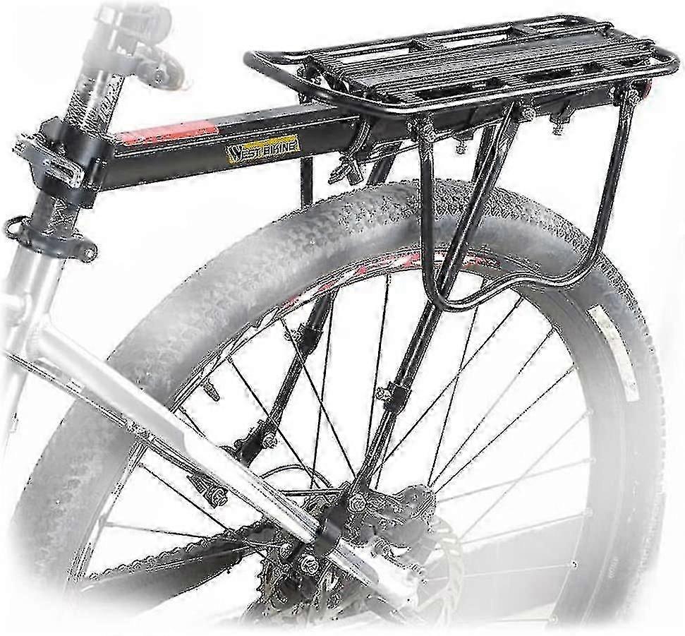 110lb Capacity Adjustable Bike Cargo Rack with Reflective Logo
