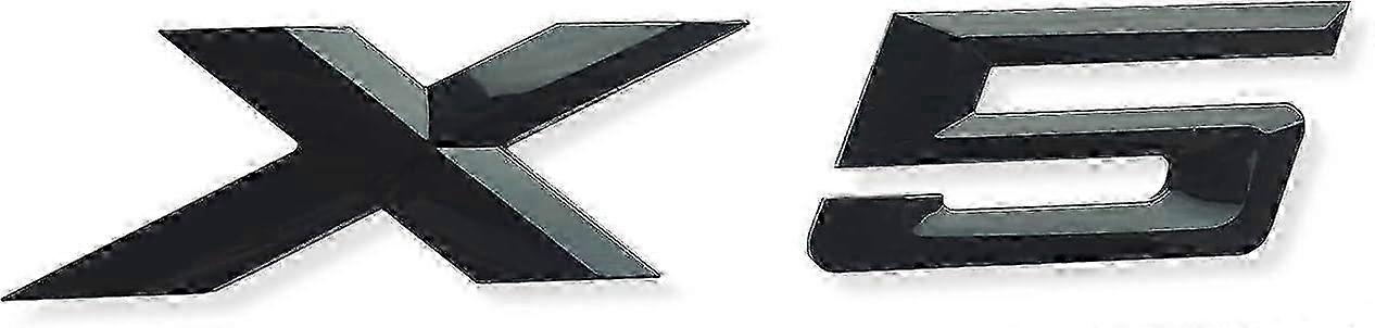 X5 Black Glossy Logo Badge Rear Boot Back Emblem Tuning Replacement Modification Compatible with F15 F85 E53 E70 G05