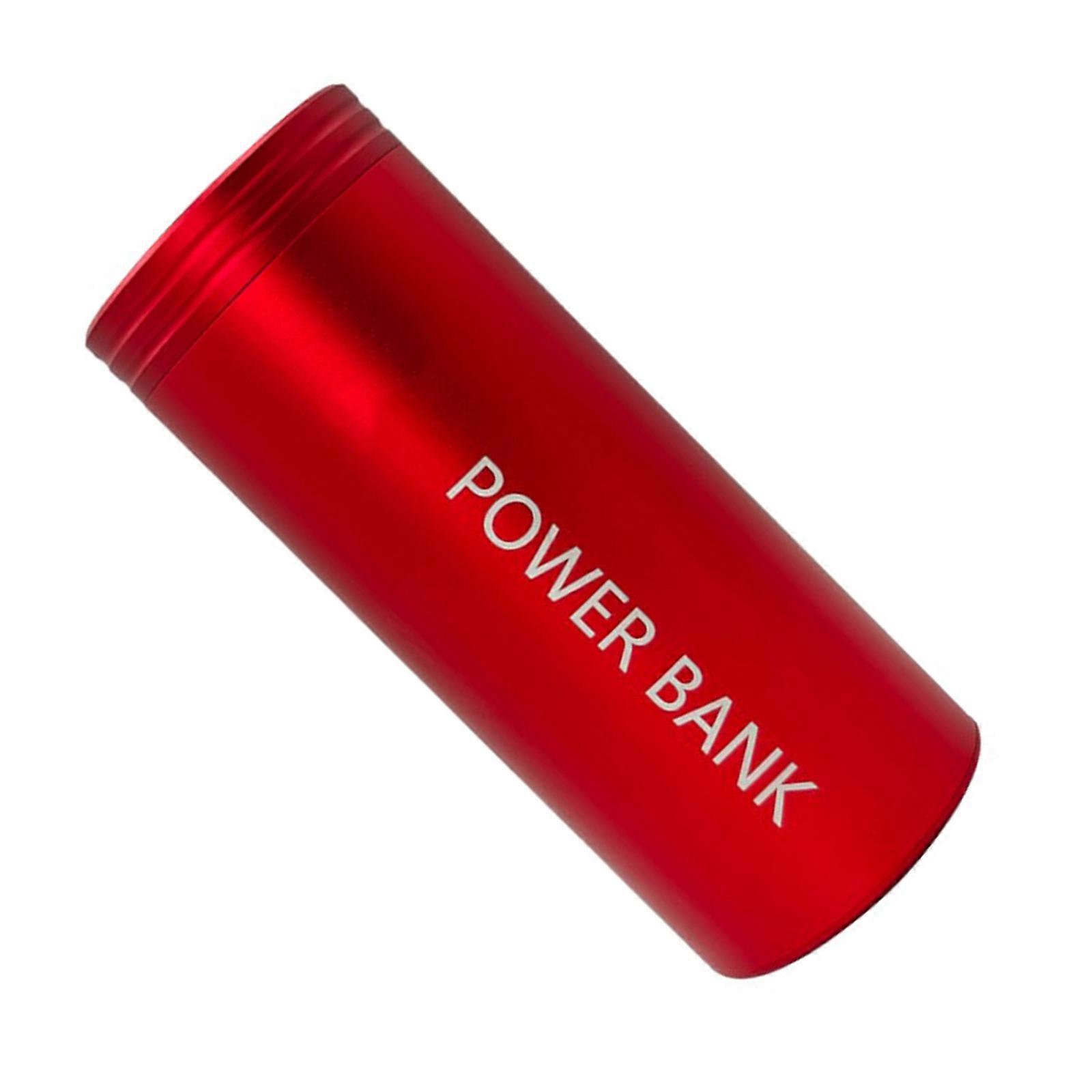 Battery Charging Case Bank Case Charging Box Shell 46950 Battery Holder for Phone Tablet (Battery Not Included)  Red