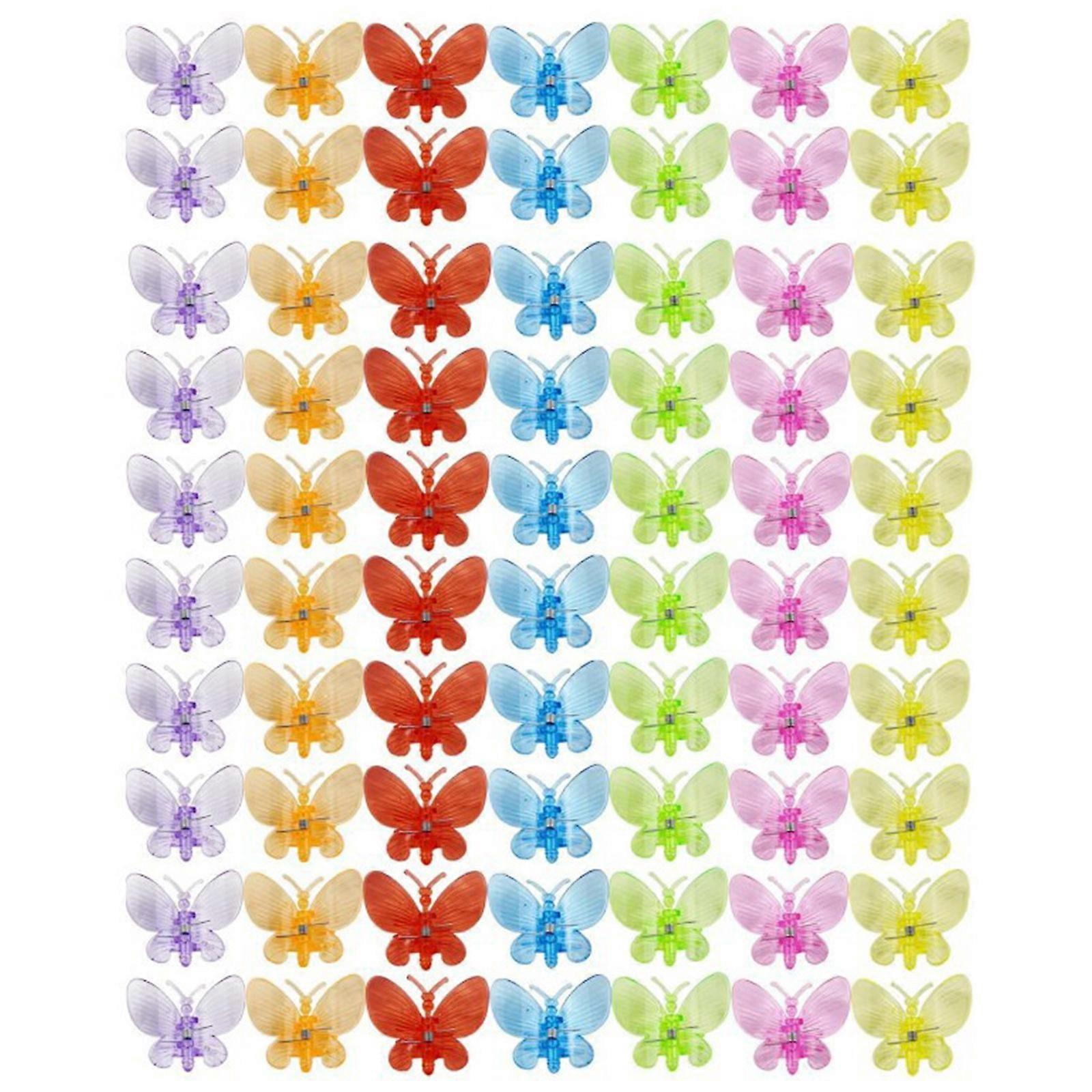 Plastic Plant Stabilizers Mixed Color Clips Suitable For Preventing Lodging In Orchids Vertical Growth Assistance 70pcs Multicolor