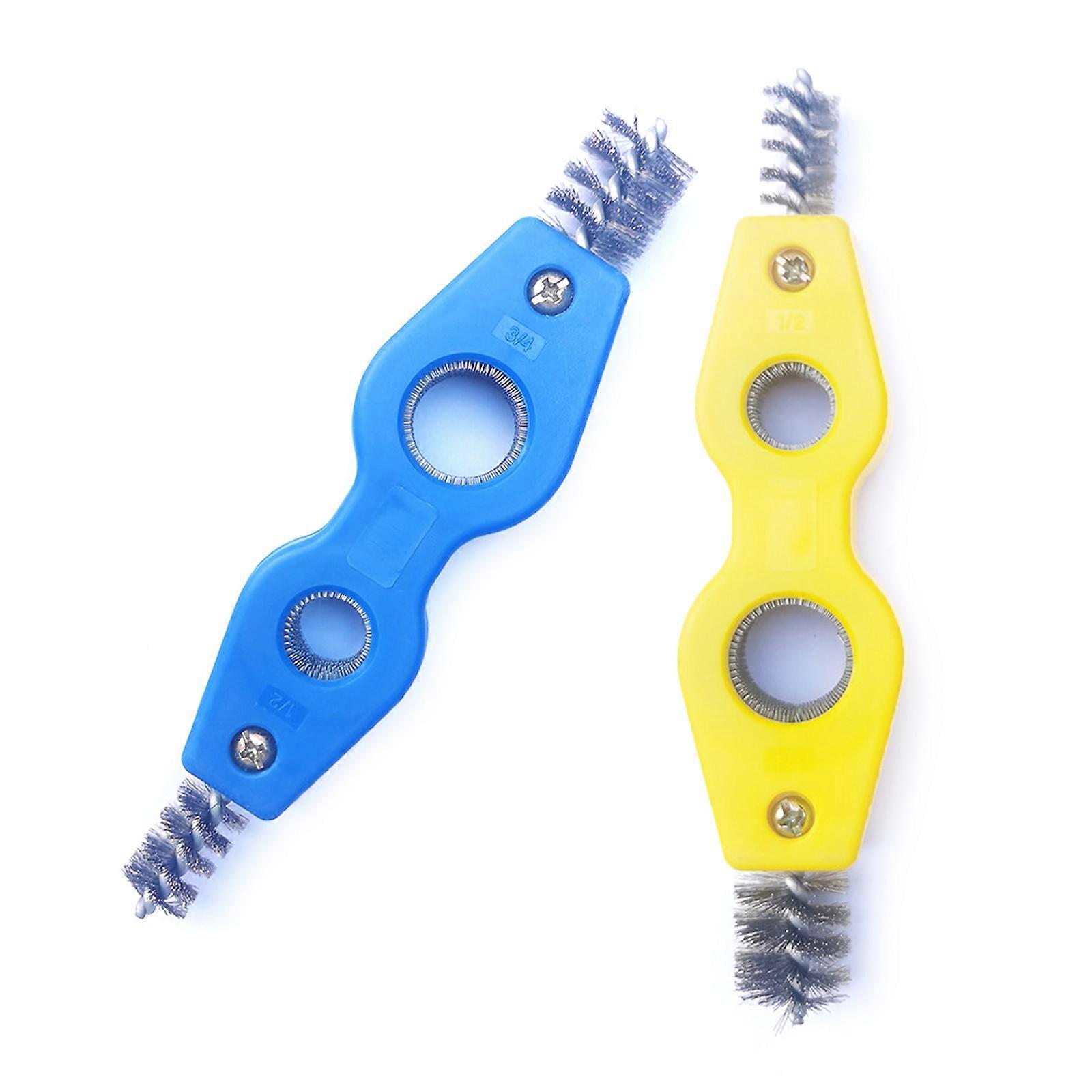 Convenient Pipe Deburring Brushes Perfect for Deburring 15mm/22mm Pipe Plumbing Wire Brush Professional Use Multicolor