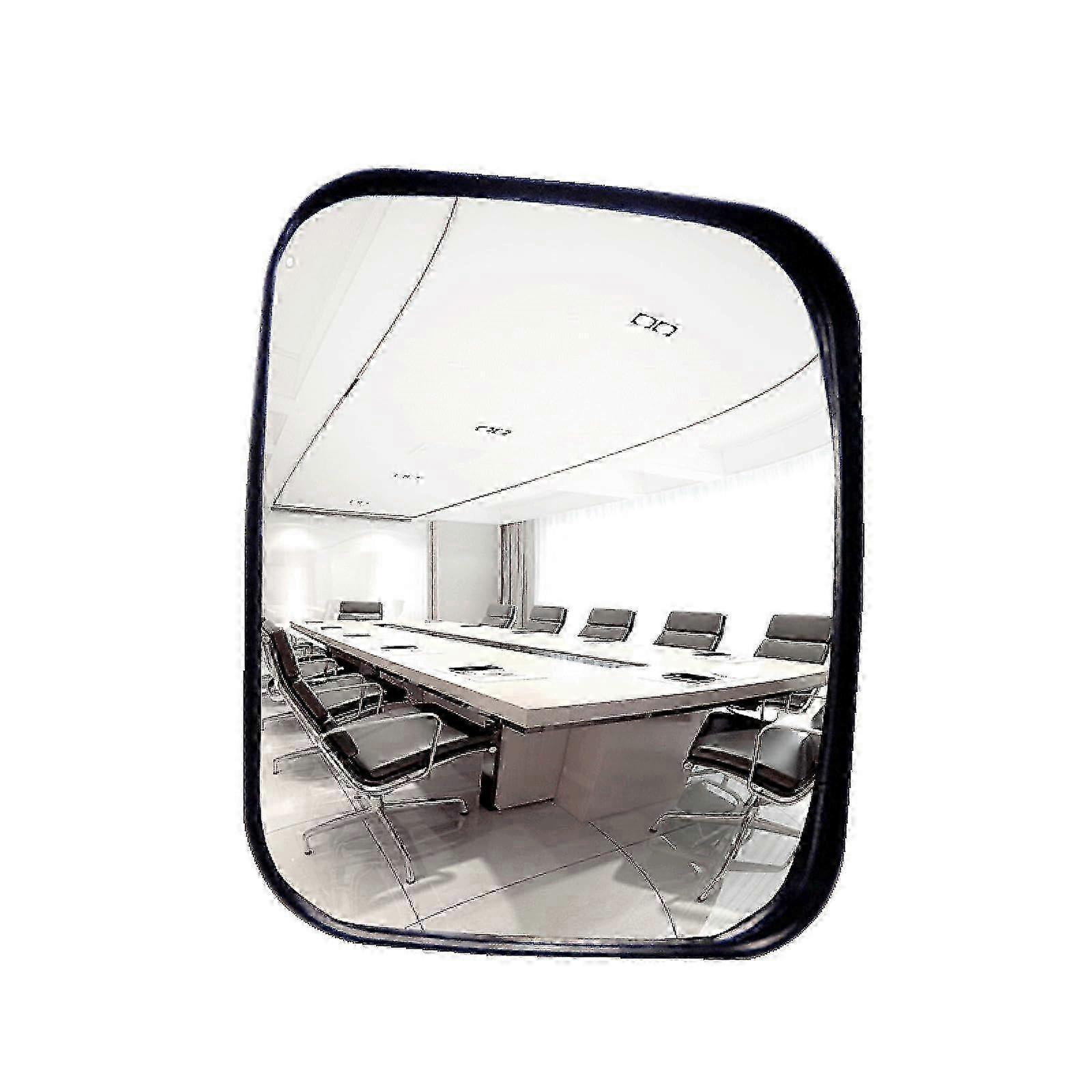 Convex wideangle mirror with wall mount for indoor and outdoor use