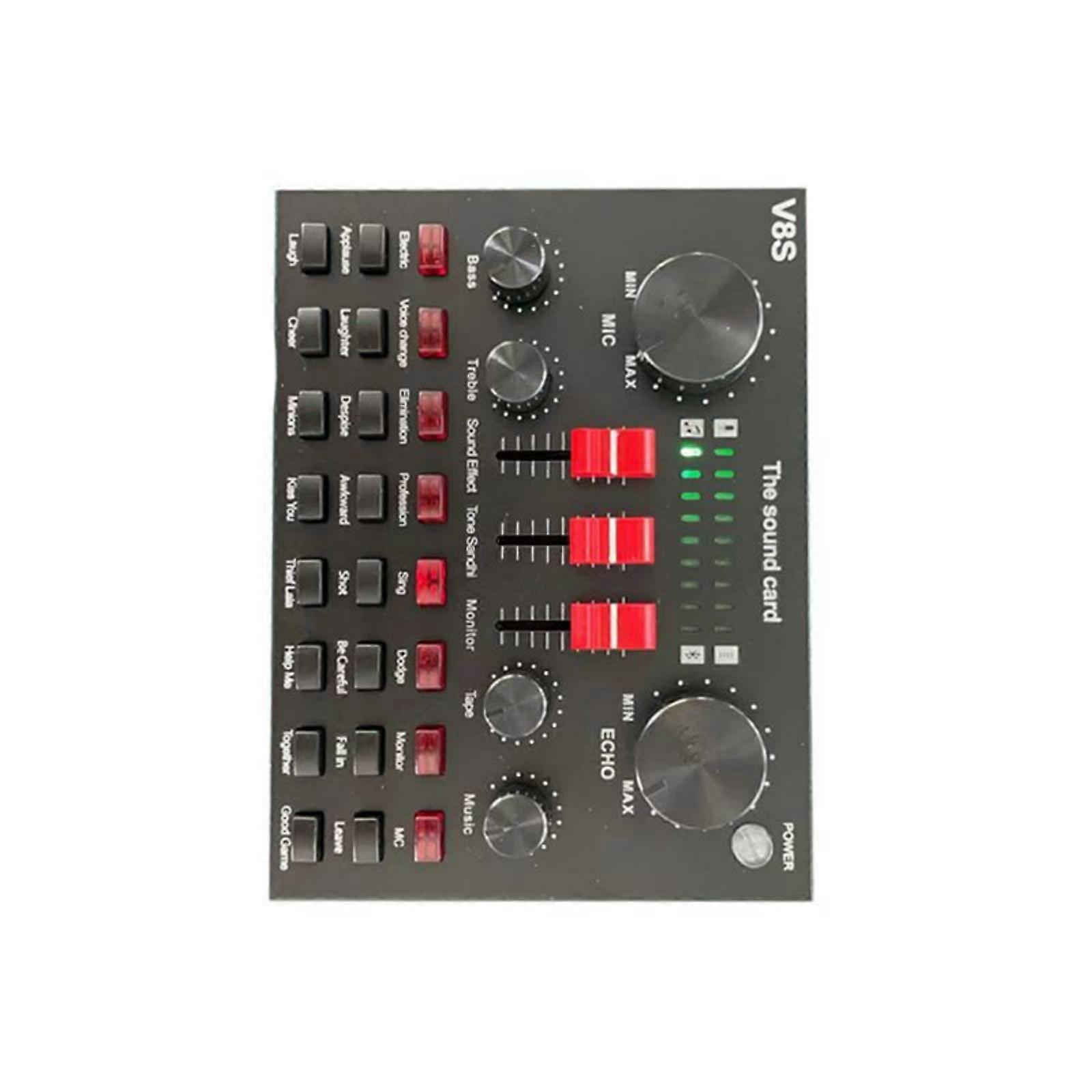 Portable USB Sound Card Featuring Real Time Monitoring Multiple Input Outputs For Podcasting Singing And Voice Over Applications Multicolor