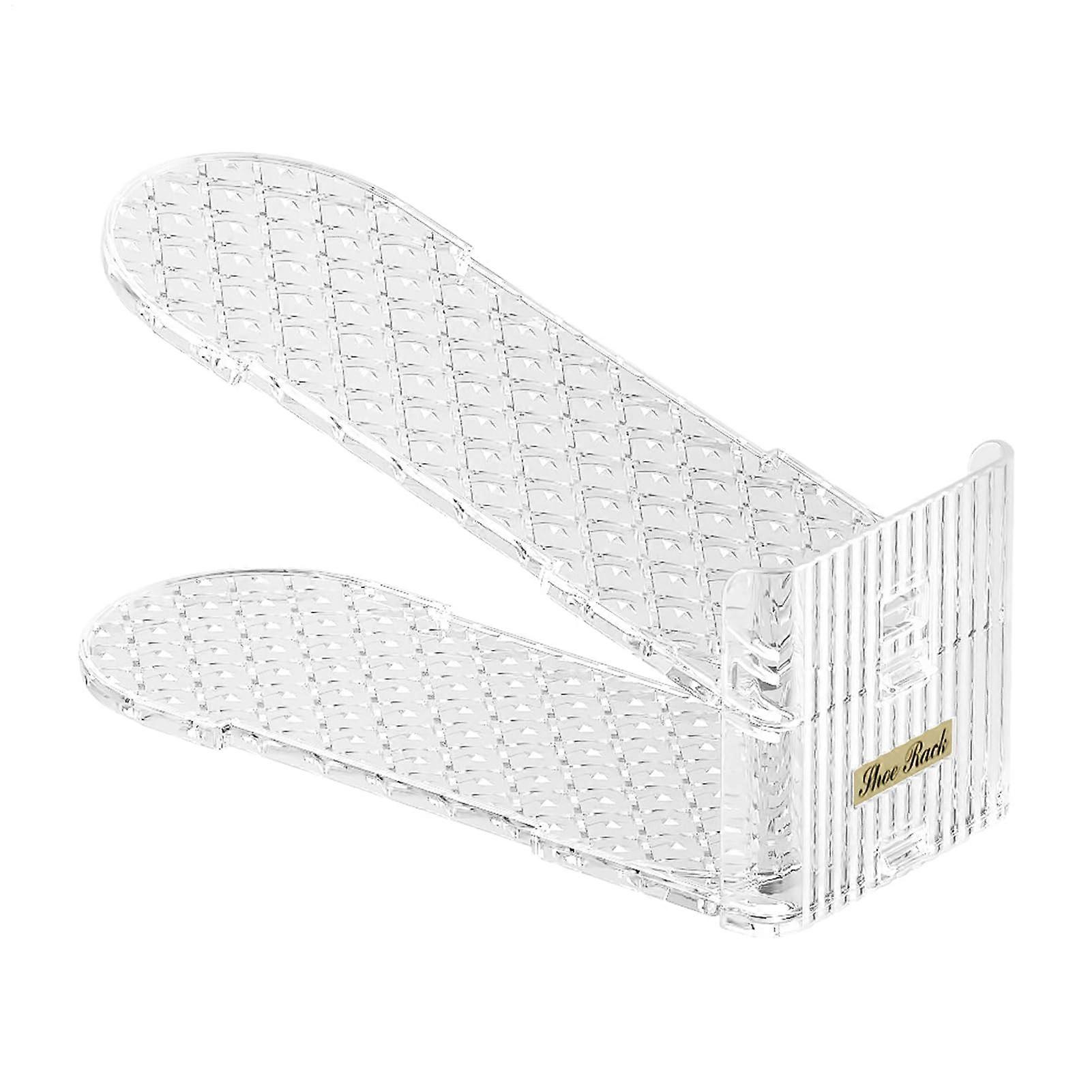 Adjustable Shoe Organizer Rack Double Layer Space Saver Holder for Closet Wardrobe Hallway