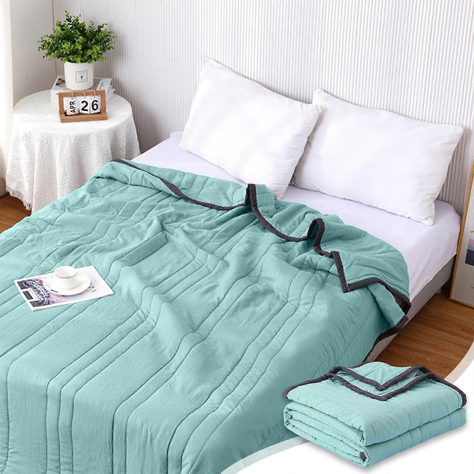 Stay Cool All Summer! Viflosae Cooling Blanket Fiber-Ice, compatible with bed sizes, double-sided cold effect, lightweight & refreshing for hot