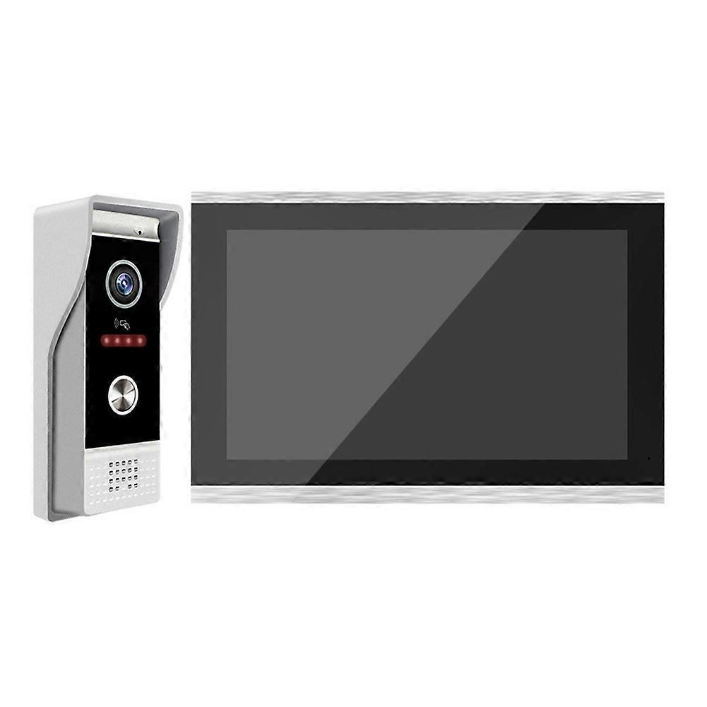 TUYA Wifi Video Doorbell Intercom System with 10inch Touch Monitor Security Protection for Villa Home Access US Plug