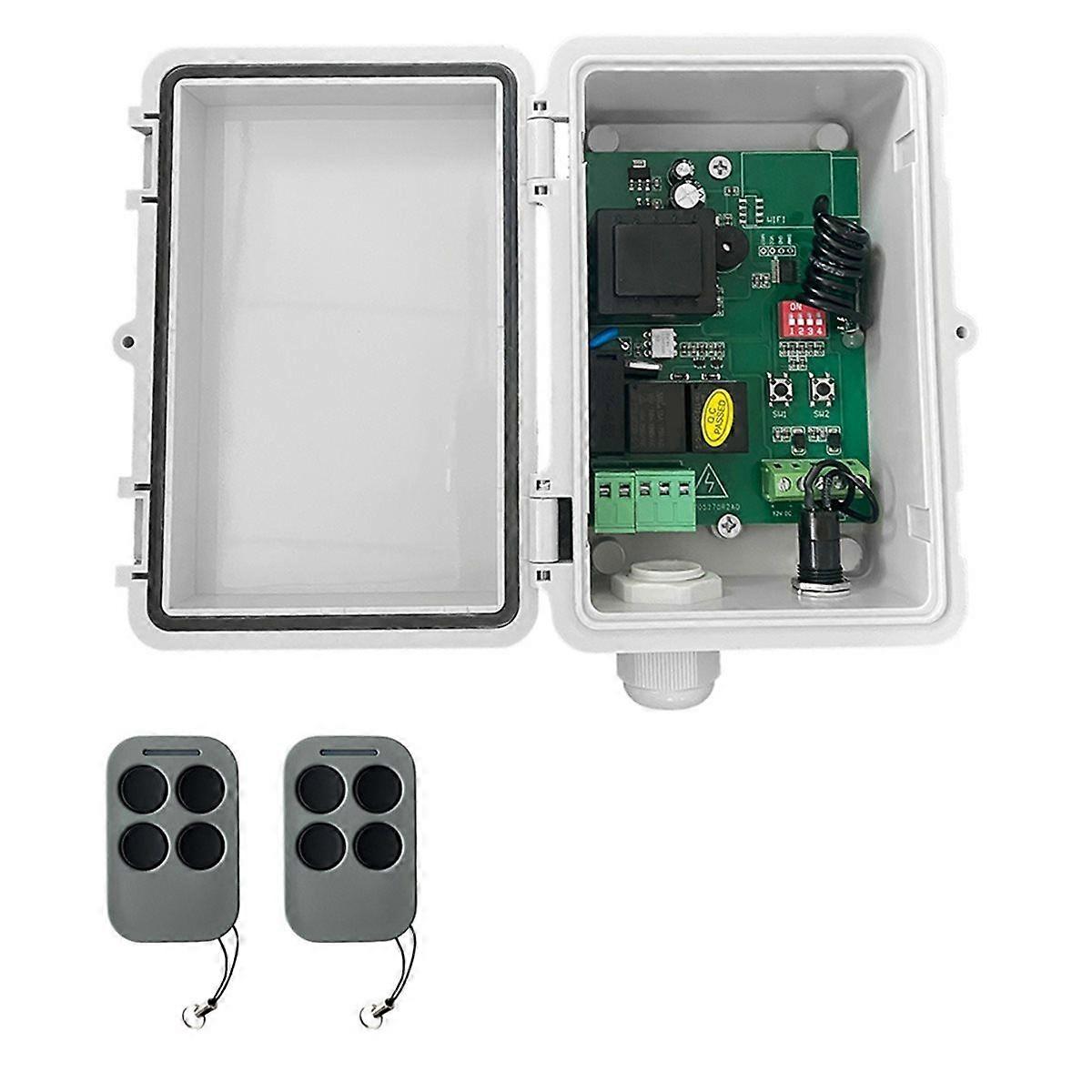 AC220V Tubular Motor Receiver Roller Shutter Control Board +2xRemote Control for Garage Door Remote